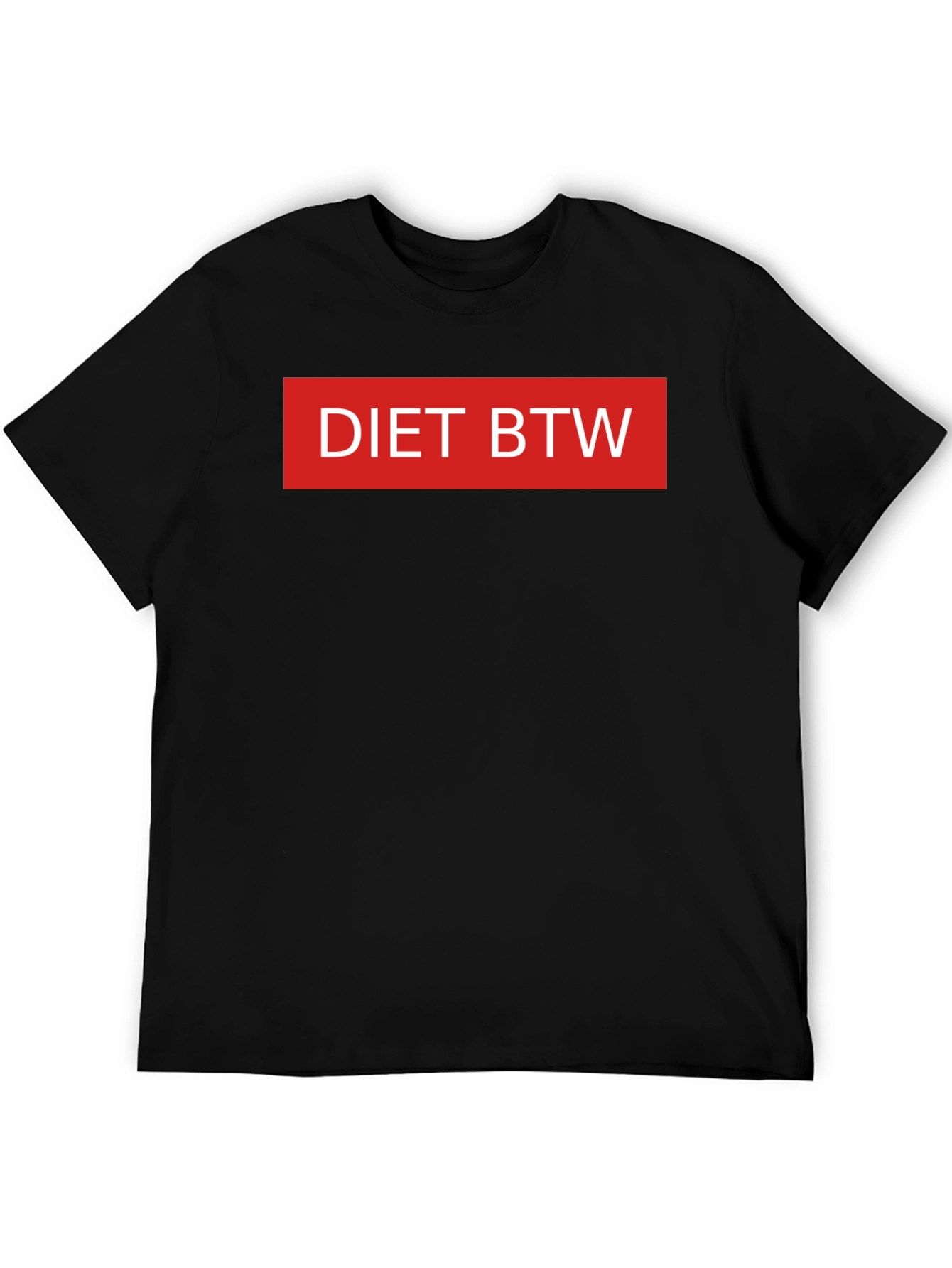 Diet BTW Graphic Tee - Black Casual T-Shirt