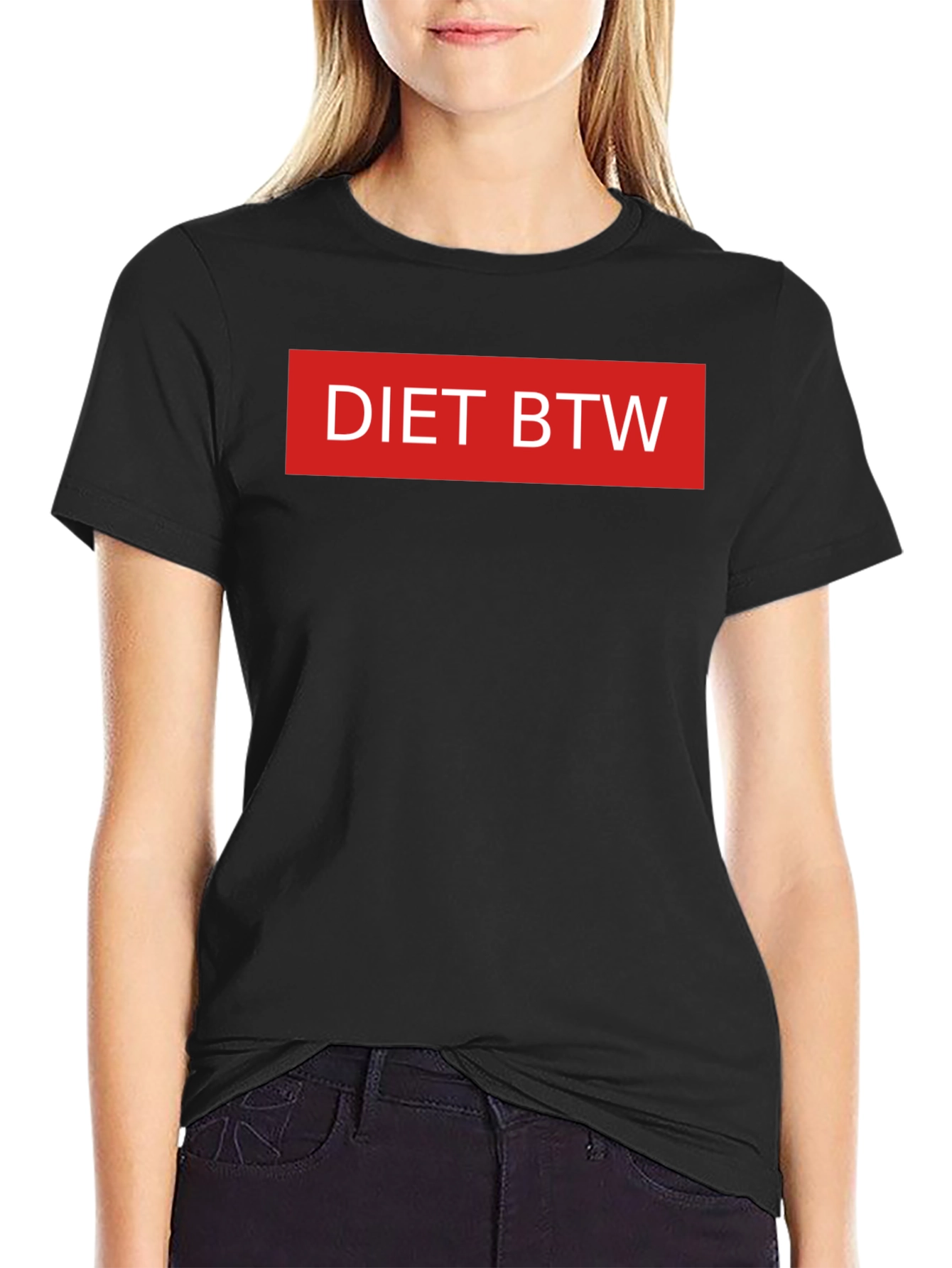 Diet BTW Graphic Tee - Black Casual T-Shirt