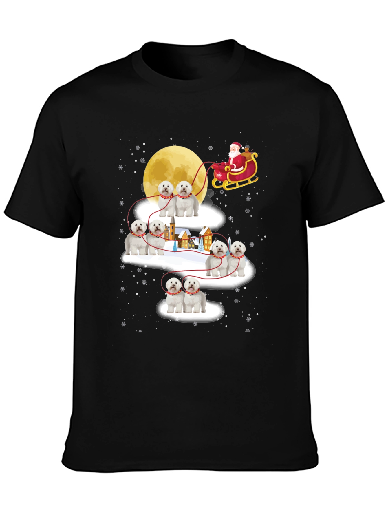 Christmas Dog Sleigh T-Shirt