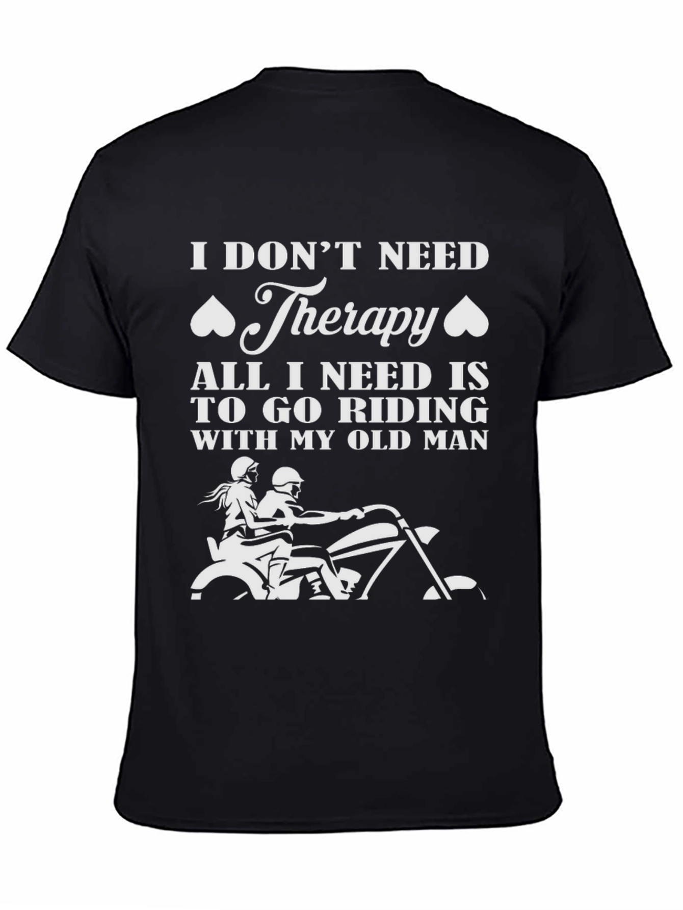Riding Therapy T-Shirt - Motorcycle Old Man Design