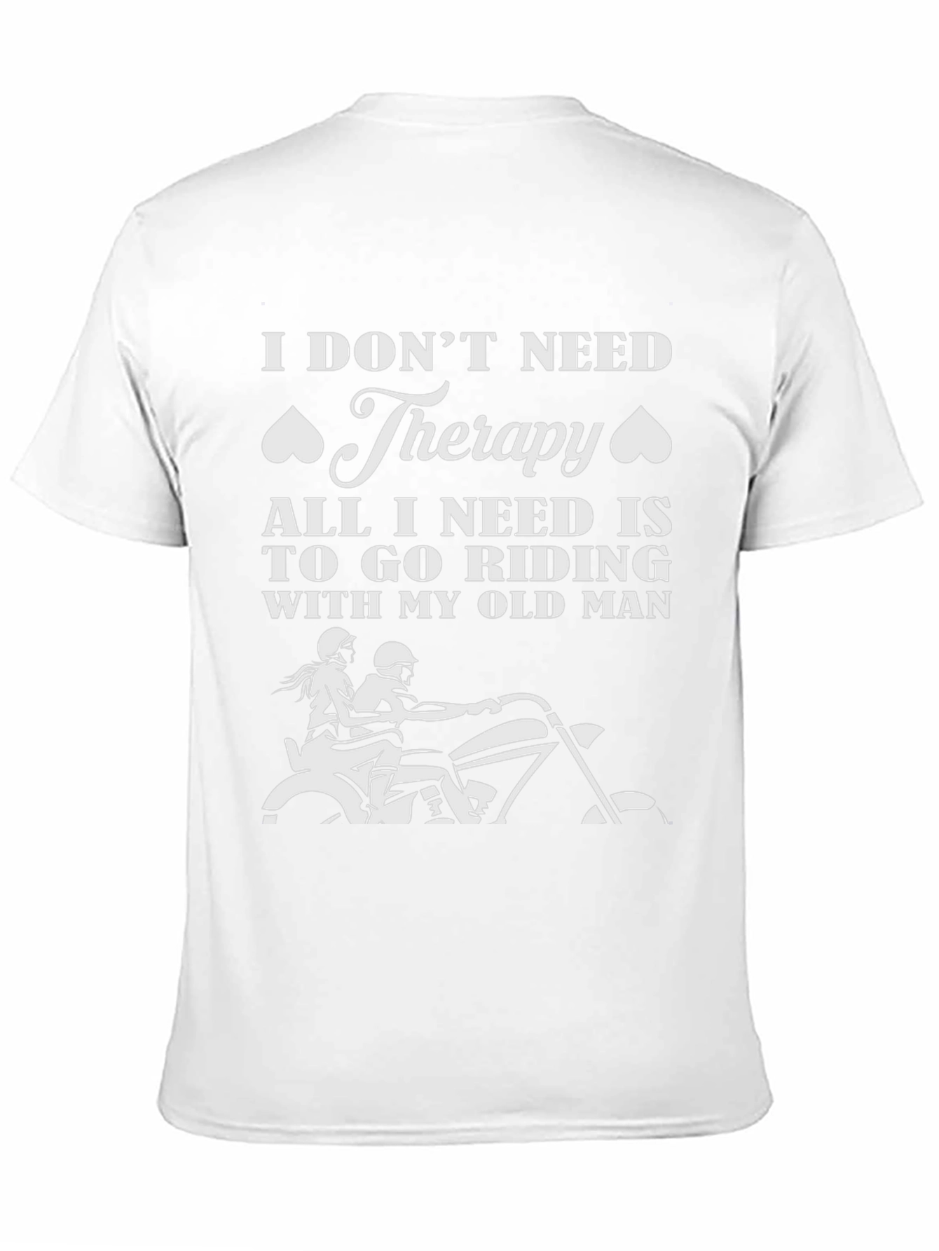 Riding Therapy T-Shirt - Motorcycle Old Man Design