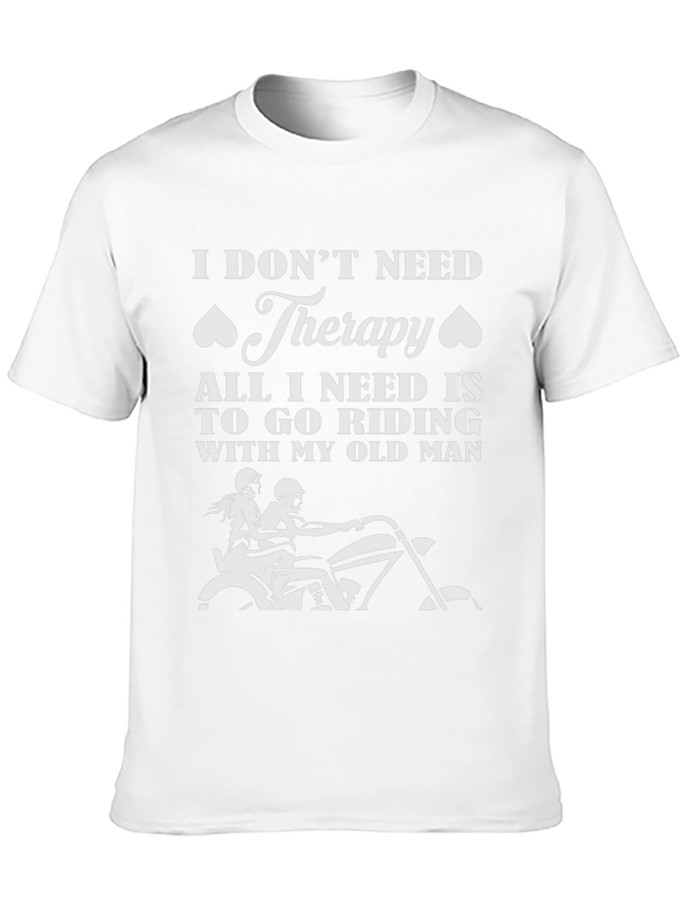 Riding Therapy T-Shirt - Motorcycle Old Man Design