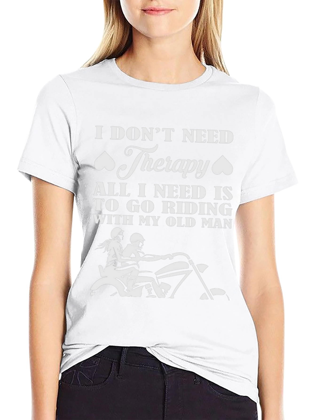 Riding Therapy T-Shirt - Motorcycle Old Man Design