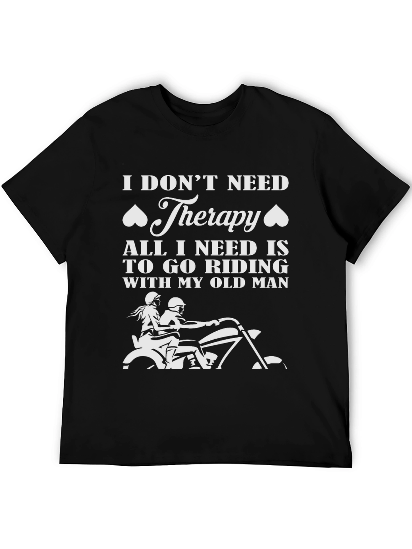 Riding Therapy T-Shirt - Motorcycle Old Man Design