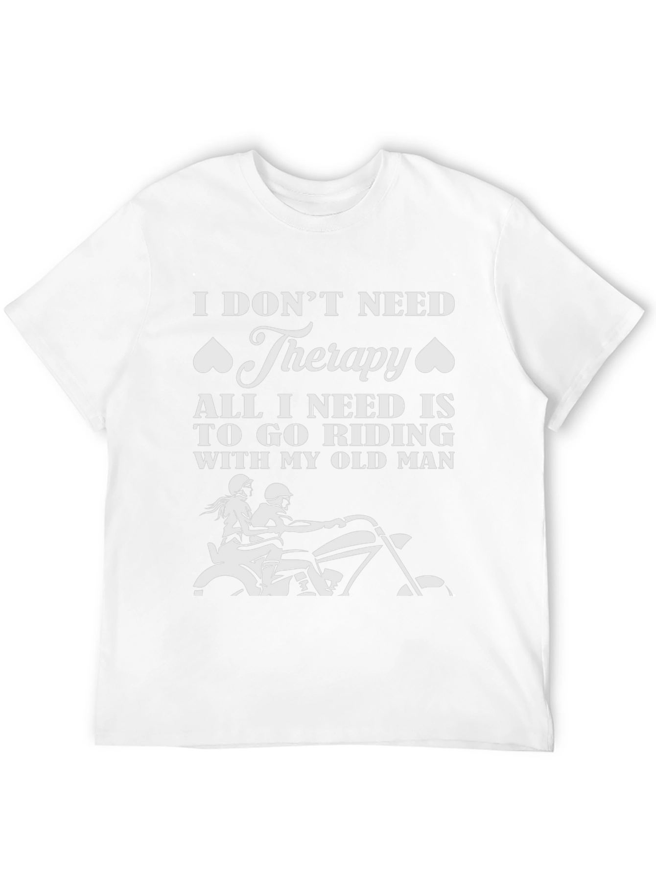 Riding Therapy T-Shirt - Motorcycle Old Man Design