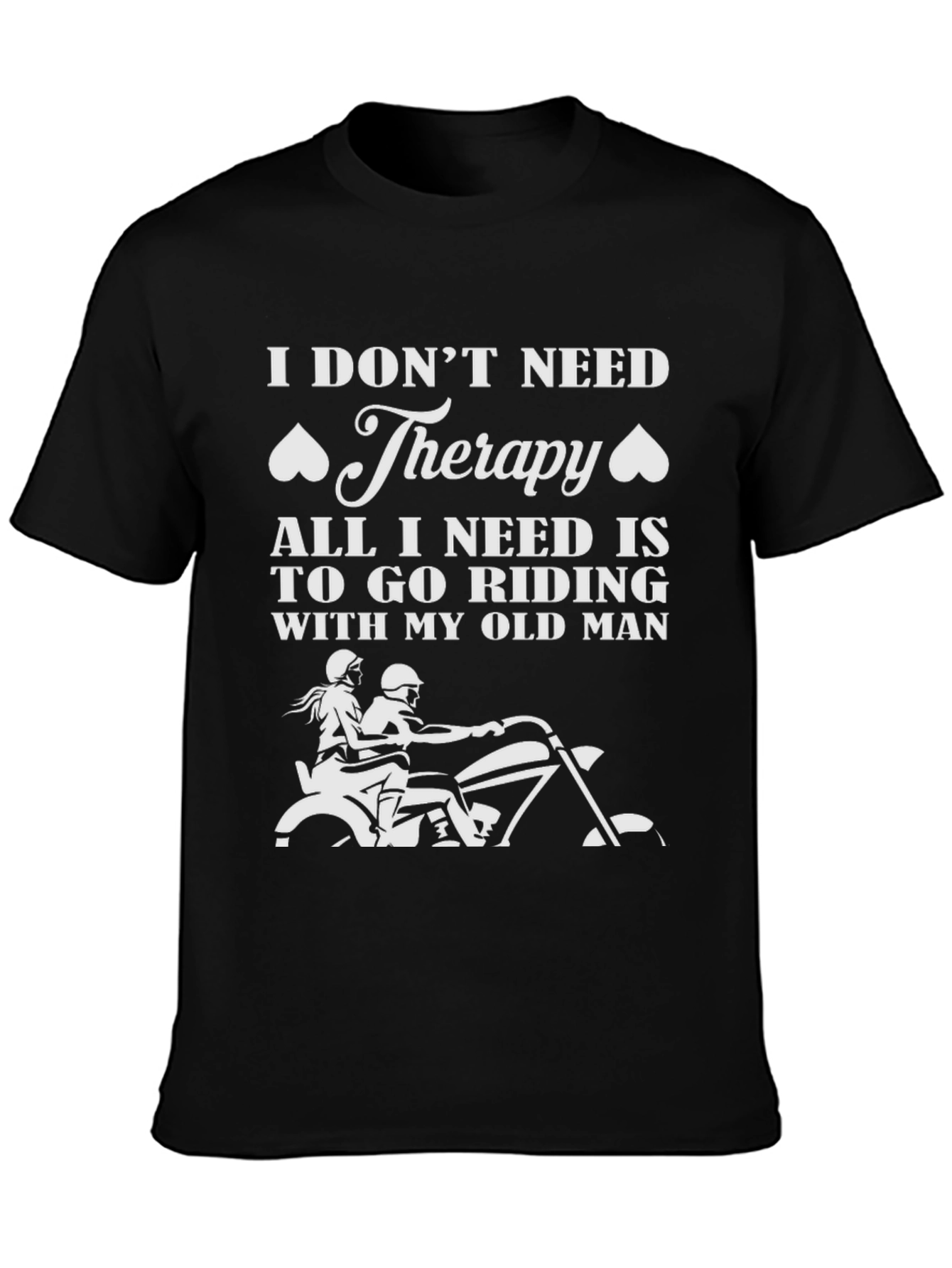 Riding Therapy T-Shirt - Motorcycle Old Man Design
