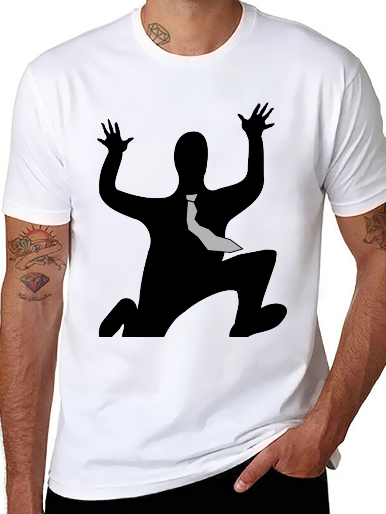 Hands Up! Black T-Shirt - Funky Graphic Tee