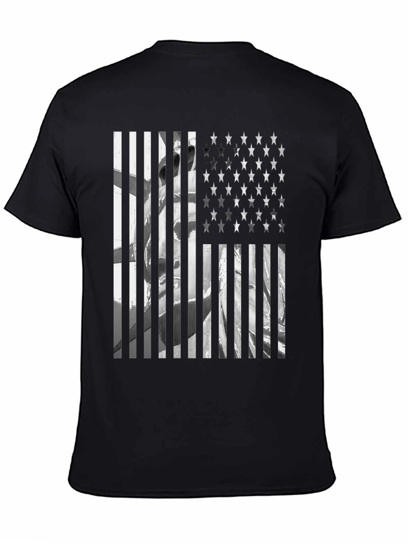 American Flag Statue Graphic Tee