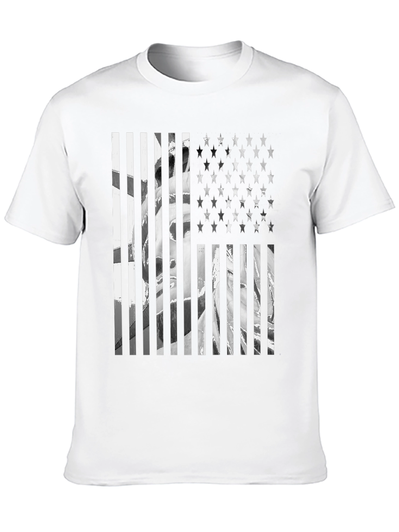 American Flag Statue Graphic Tee