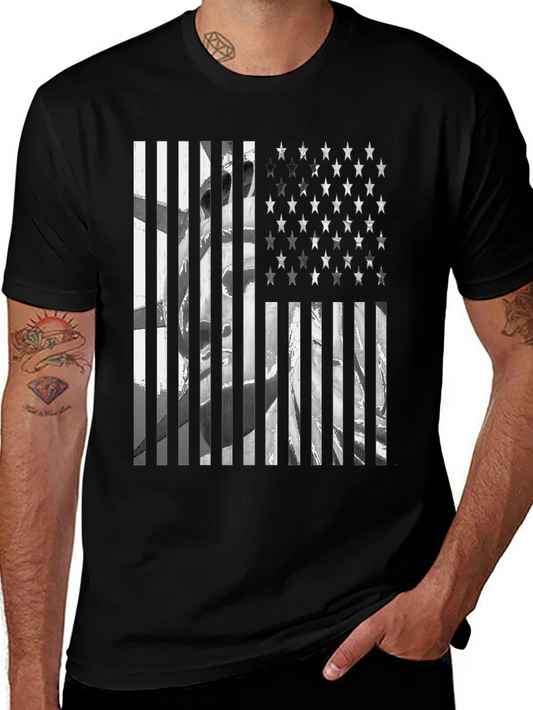 American Flag Statue Graphic Tee