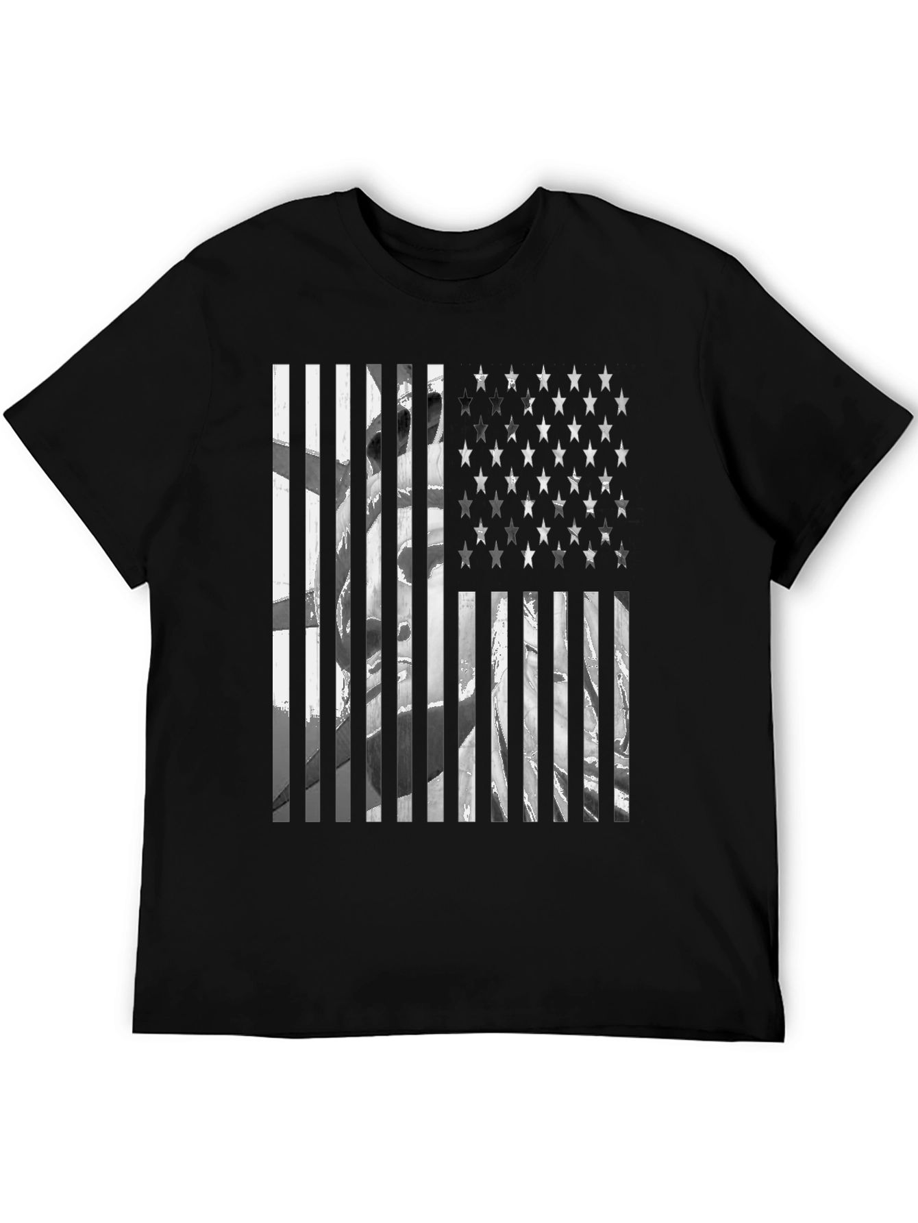 American Flag Statue Graphic Tee