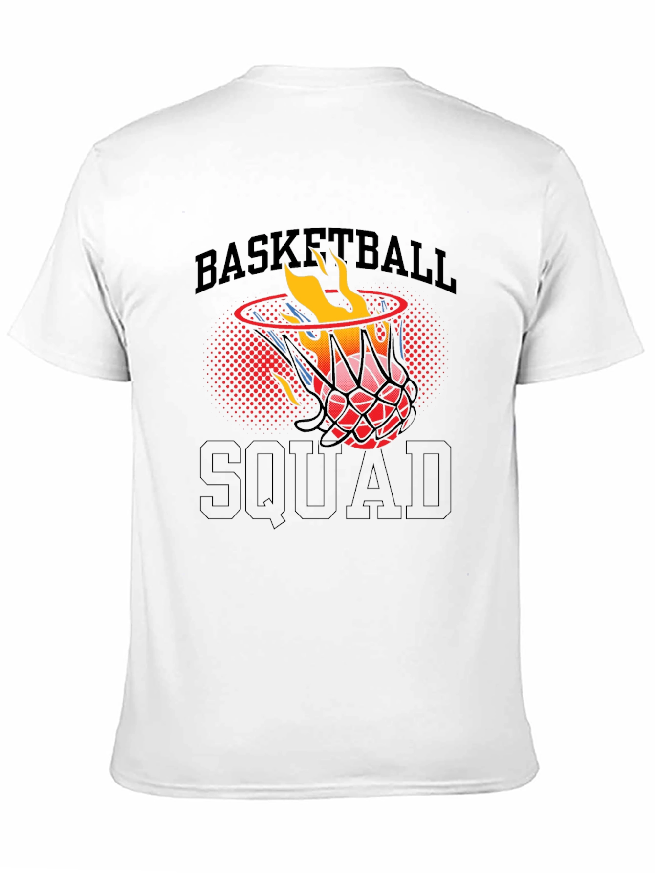 Basketball Squad T-Shirt - Flaming Ball Graphic