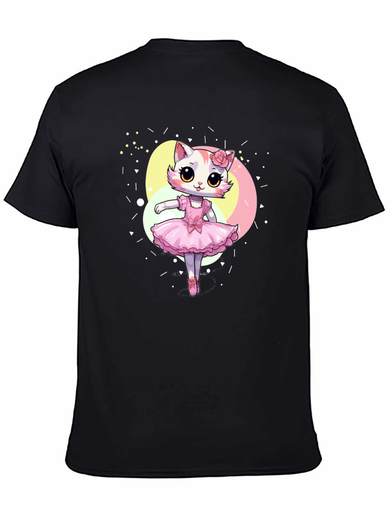 Cute Cat Ballerina Graphic T-Shirt