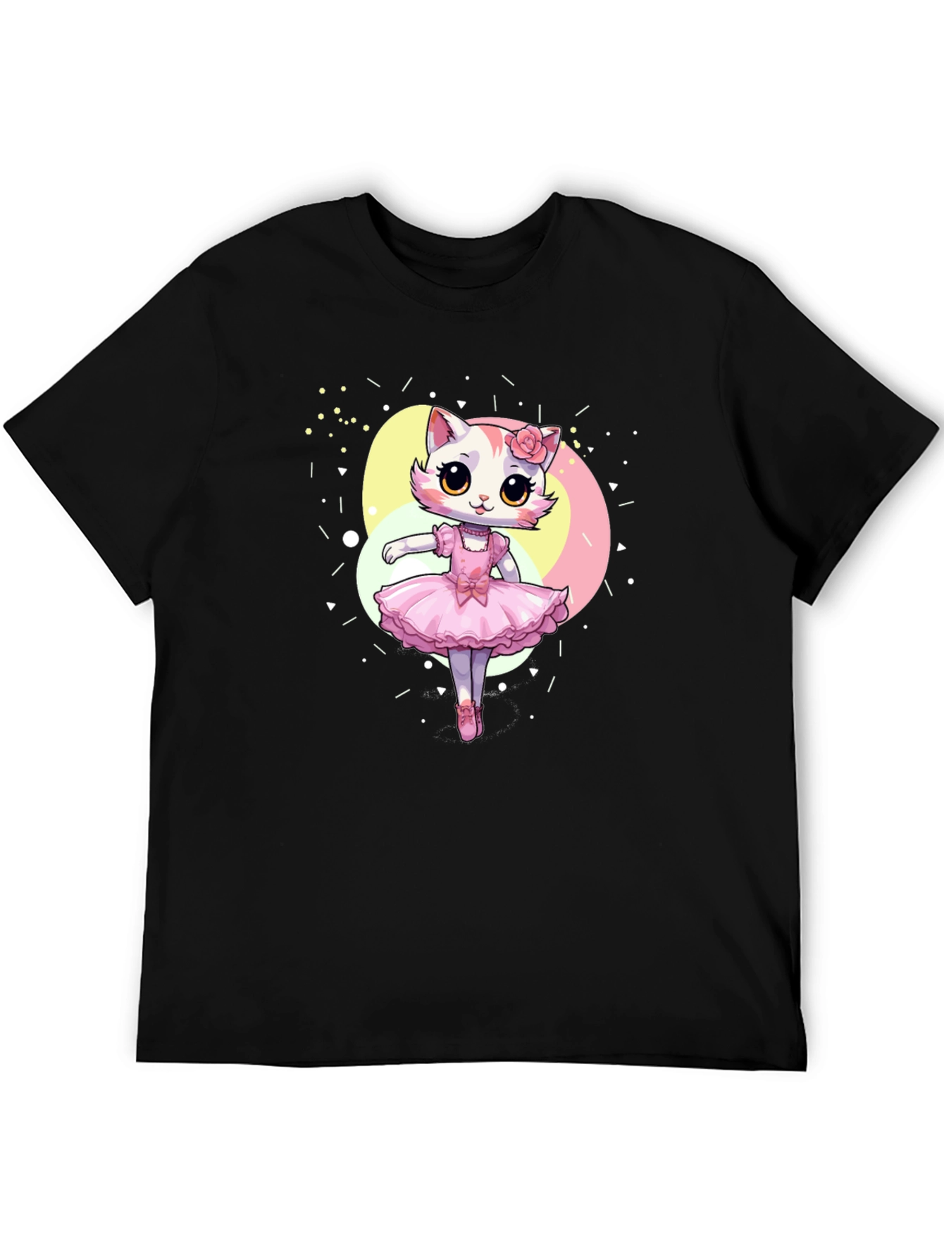 Cute Cat Ballerina Graphic T-Shirt
