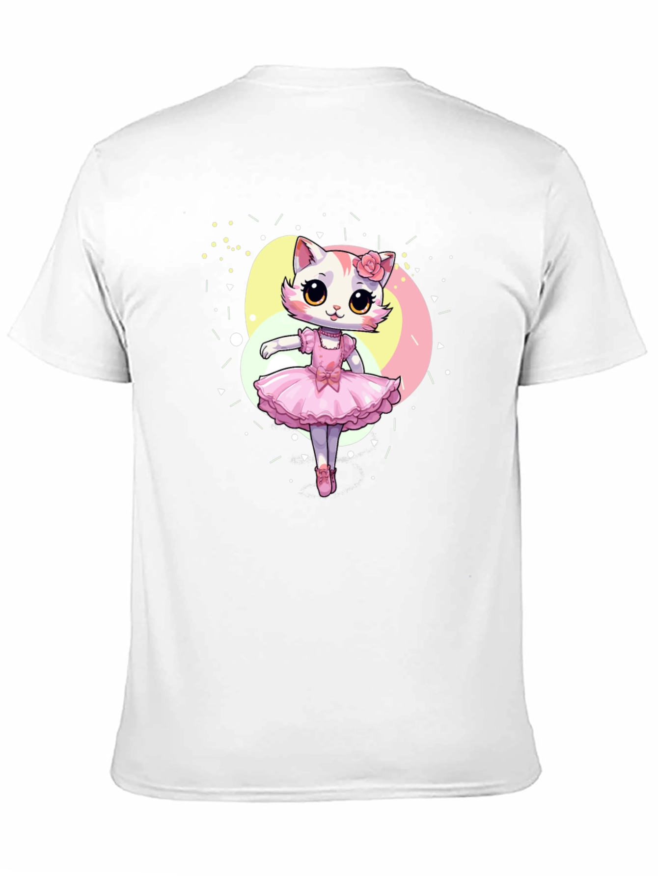 Cute Cat Ballerina Graphic T-Shirt