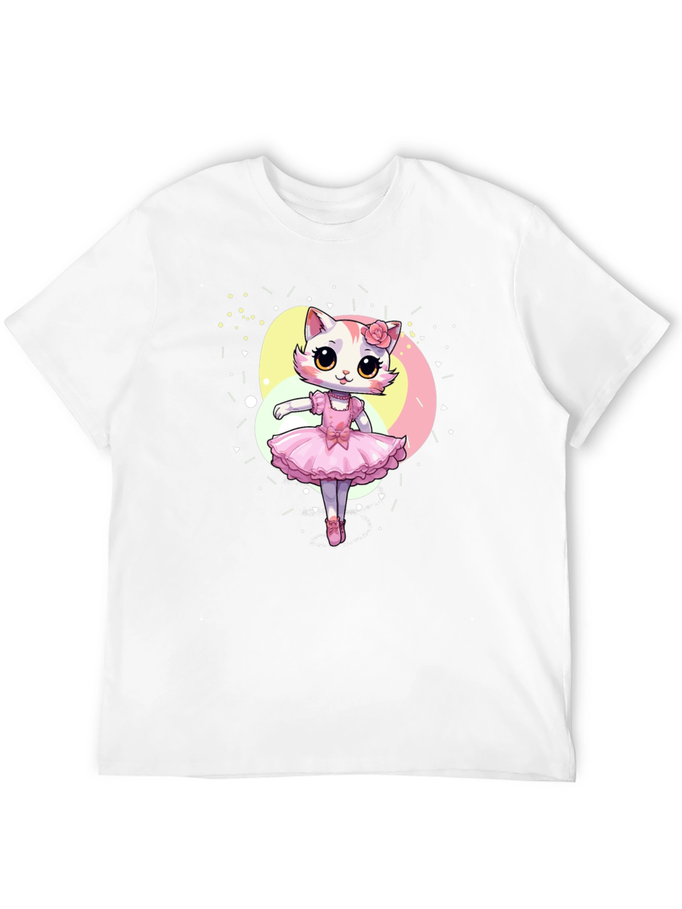 Cute Cat Ballerina Graphic T-Shirt