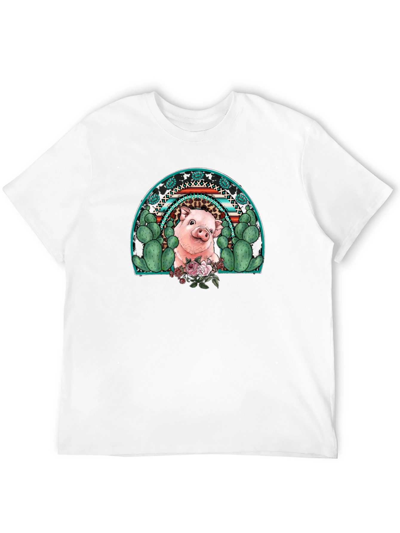 Pig Rainbow Graphic Tee
