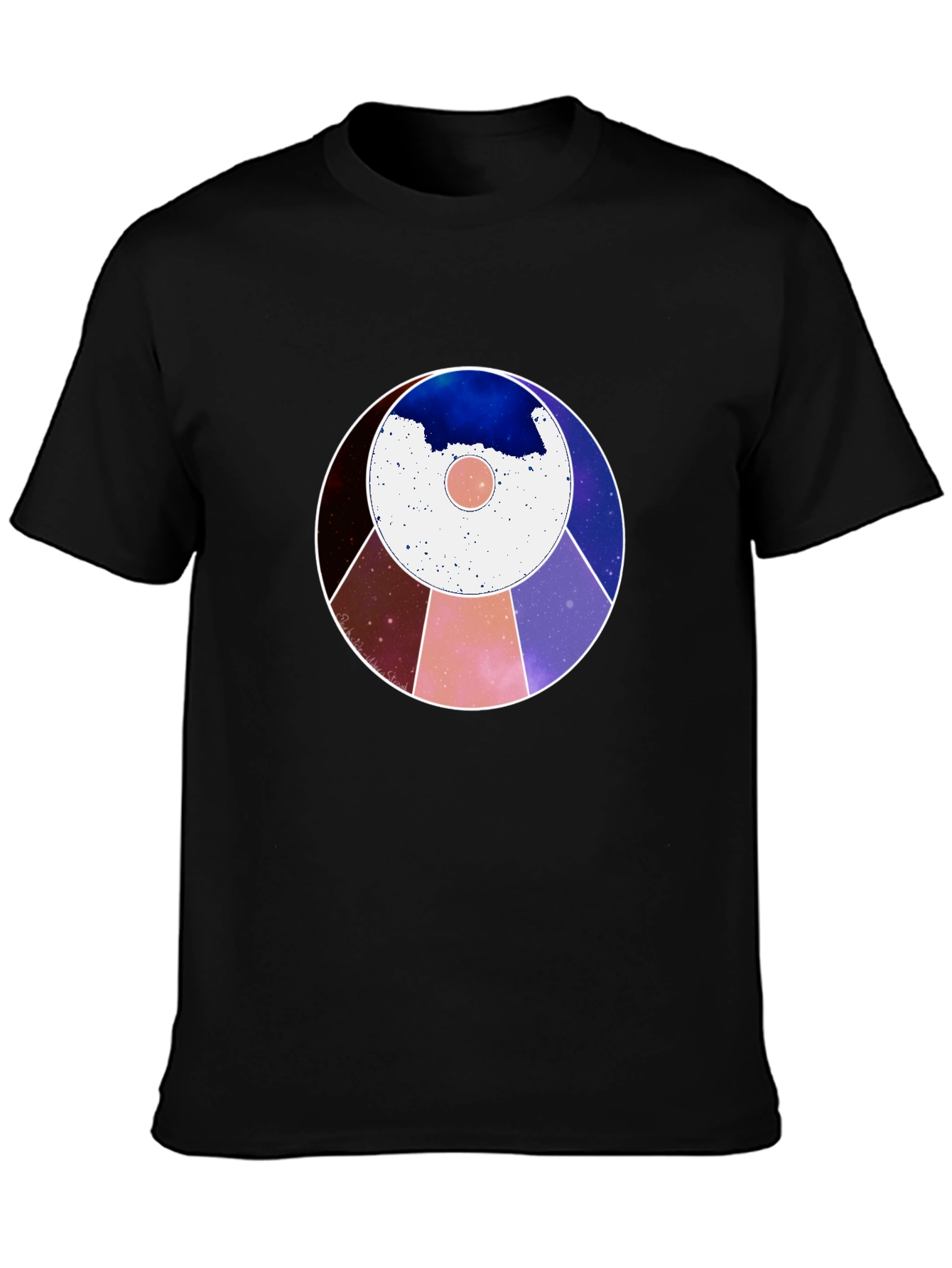 Cosmic Circle Graphic Tee - Modern Abstract Design