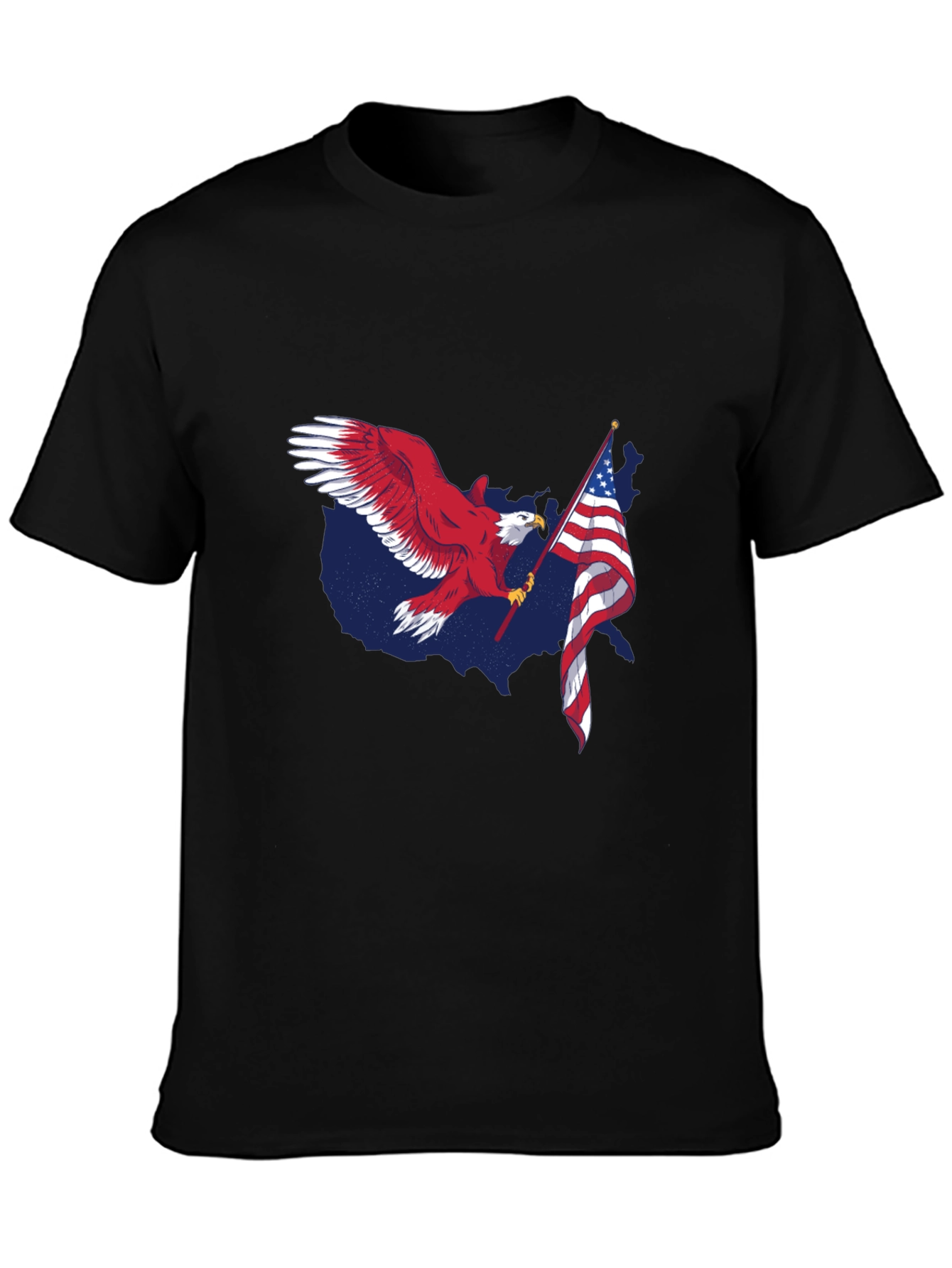 USA Eagle Flag Patriotic Graphic Tee