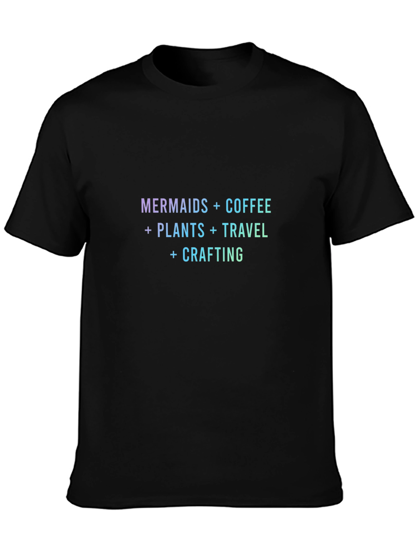 Mermaids Coffee Plants Travel Crafting T-Shirt