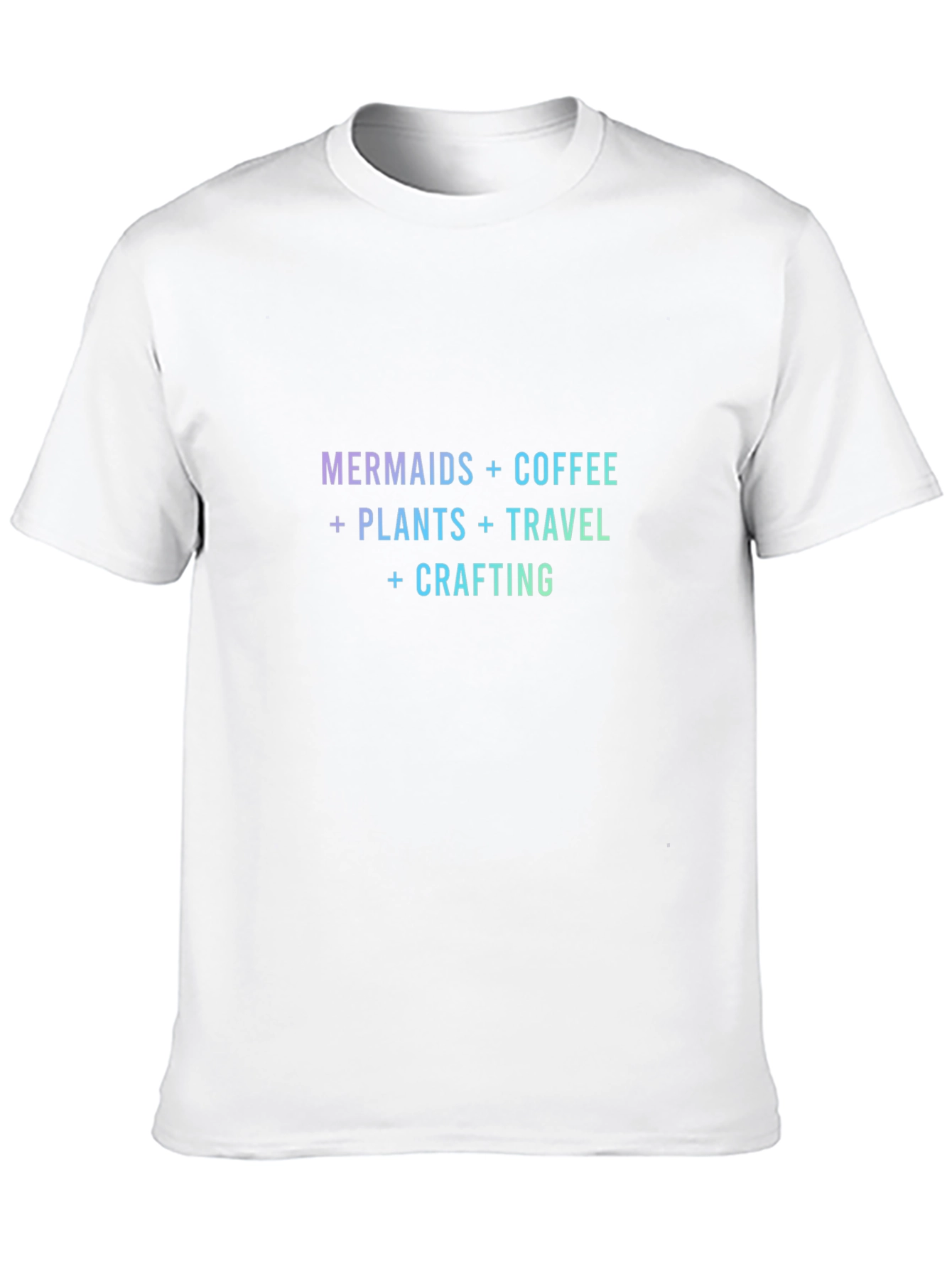 Mermaids Coffee Plants Travel Crafting T-Shirt