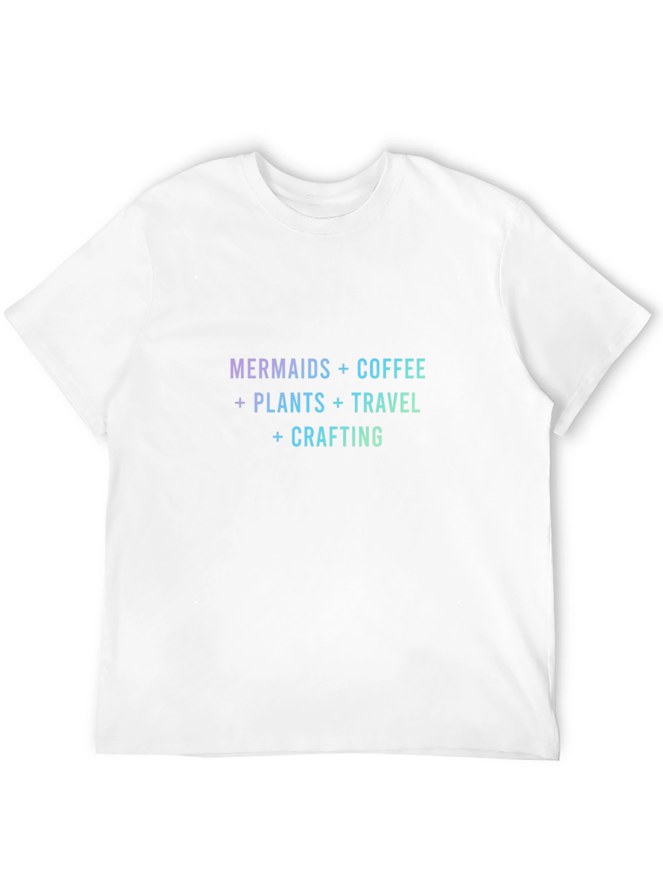 Mermaids Coffee Plants Travel Crafting T-Shirt