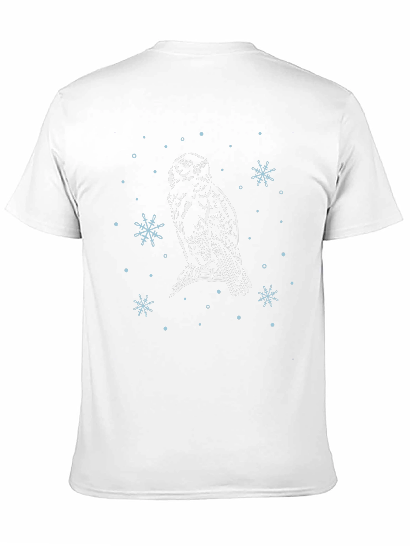 Owl Snowflake Graphic Black T-Shirt