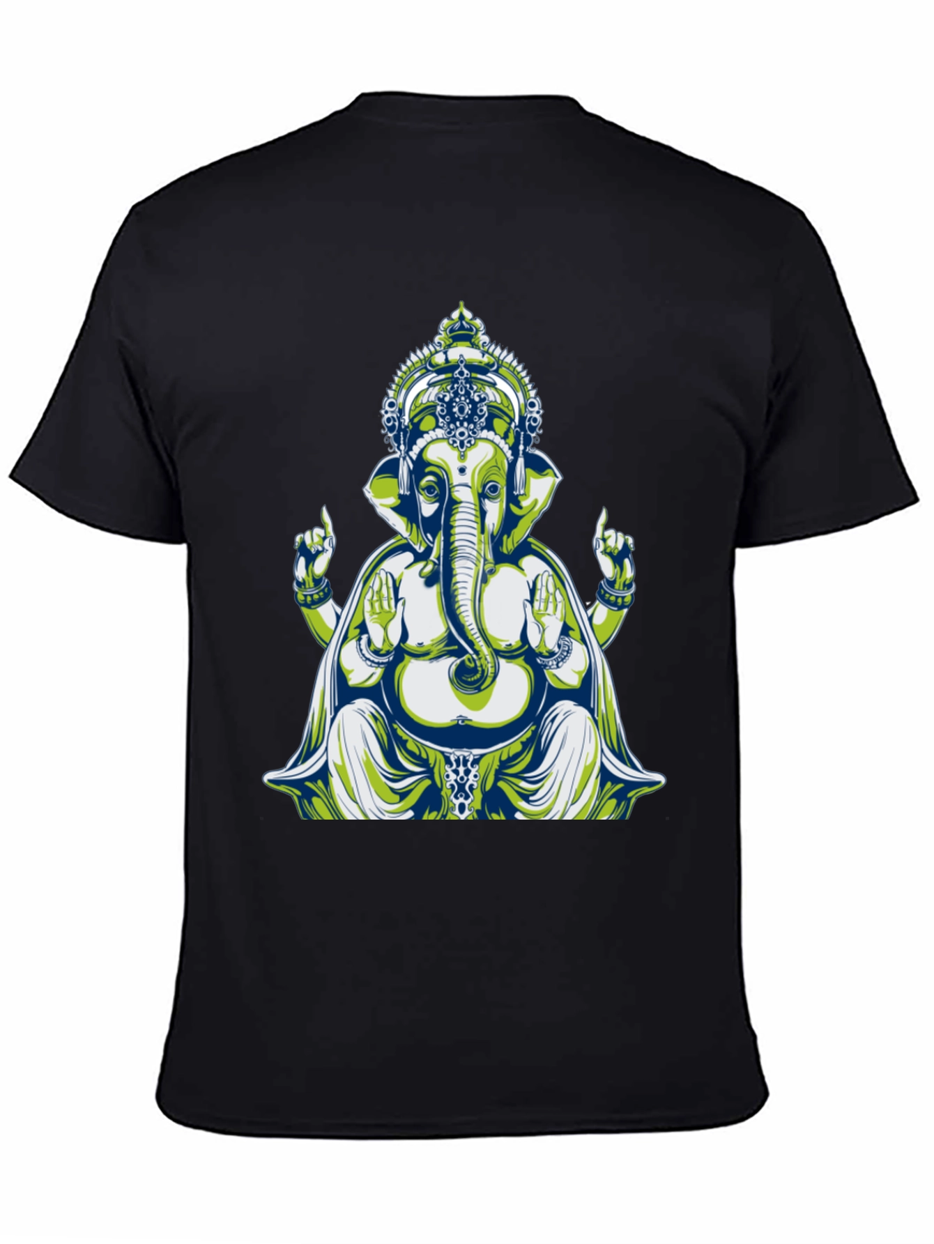Ganesh Graphic Tee - Spiritual Design Cotton Blend