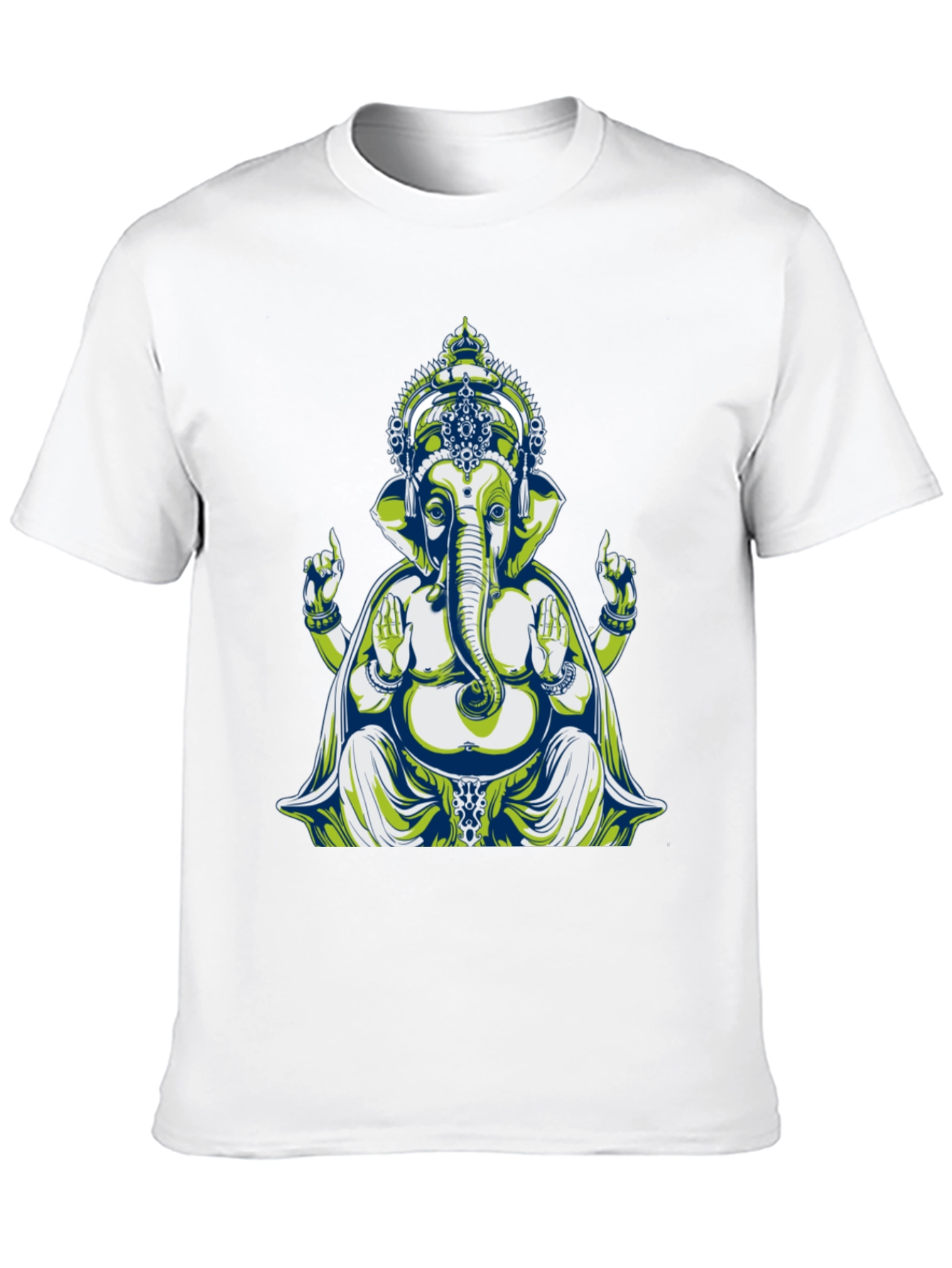 Ganesh Graphic Tee - Spiritual Design Cotton Blend