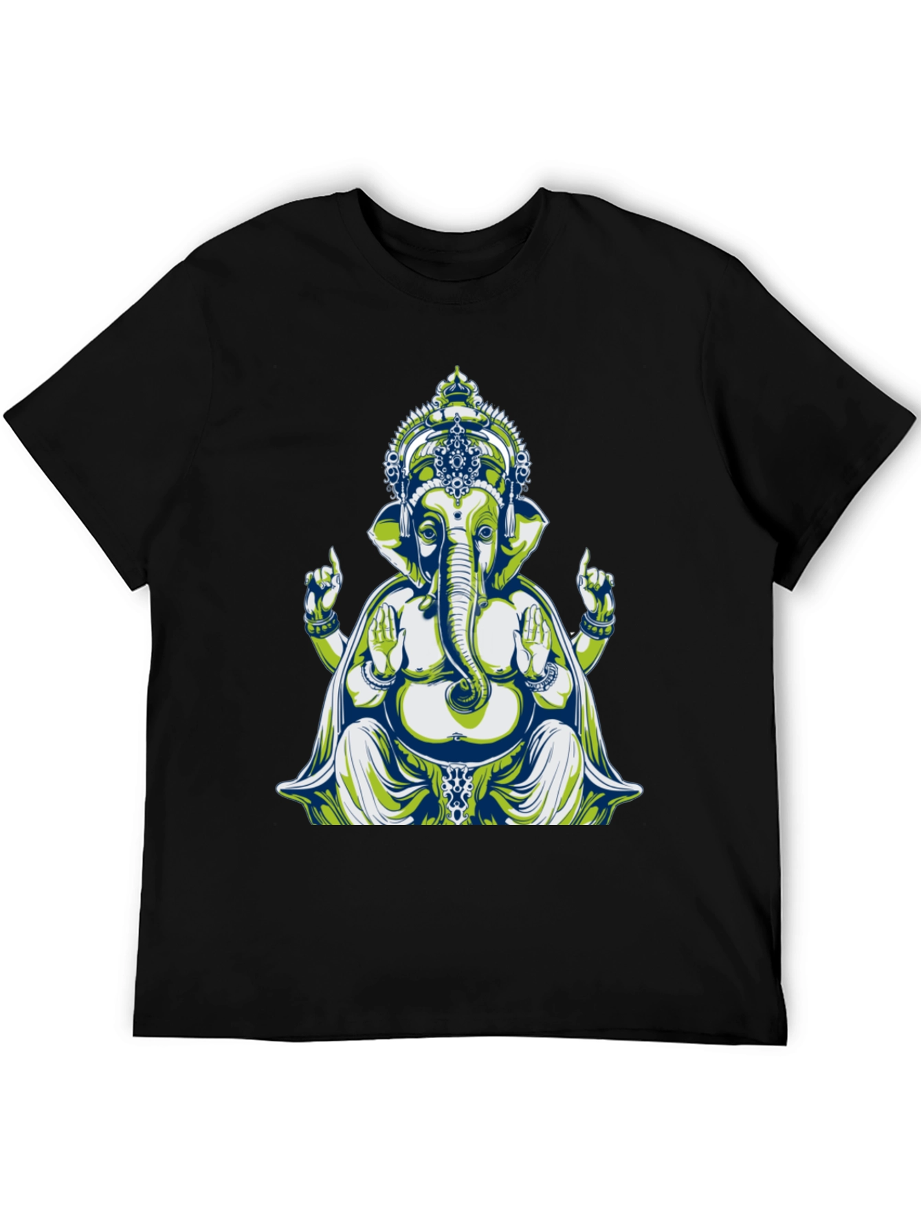 Ganesh Graphic Tee - Spiritual Design Cotton Blend