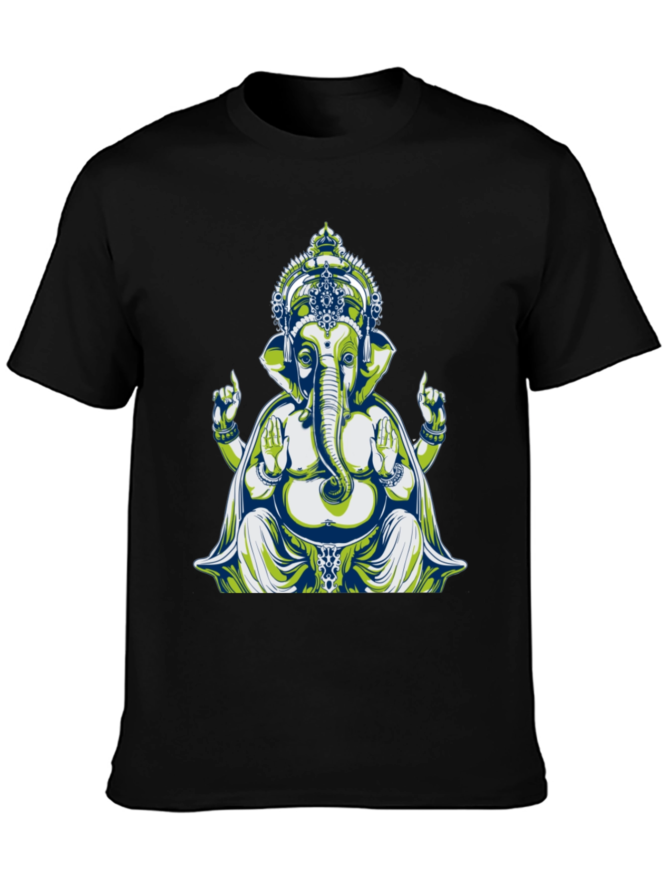 Ganesh Graphic Tee - Spiritual Design Cotton Blend