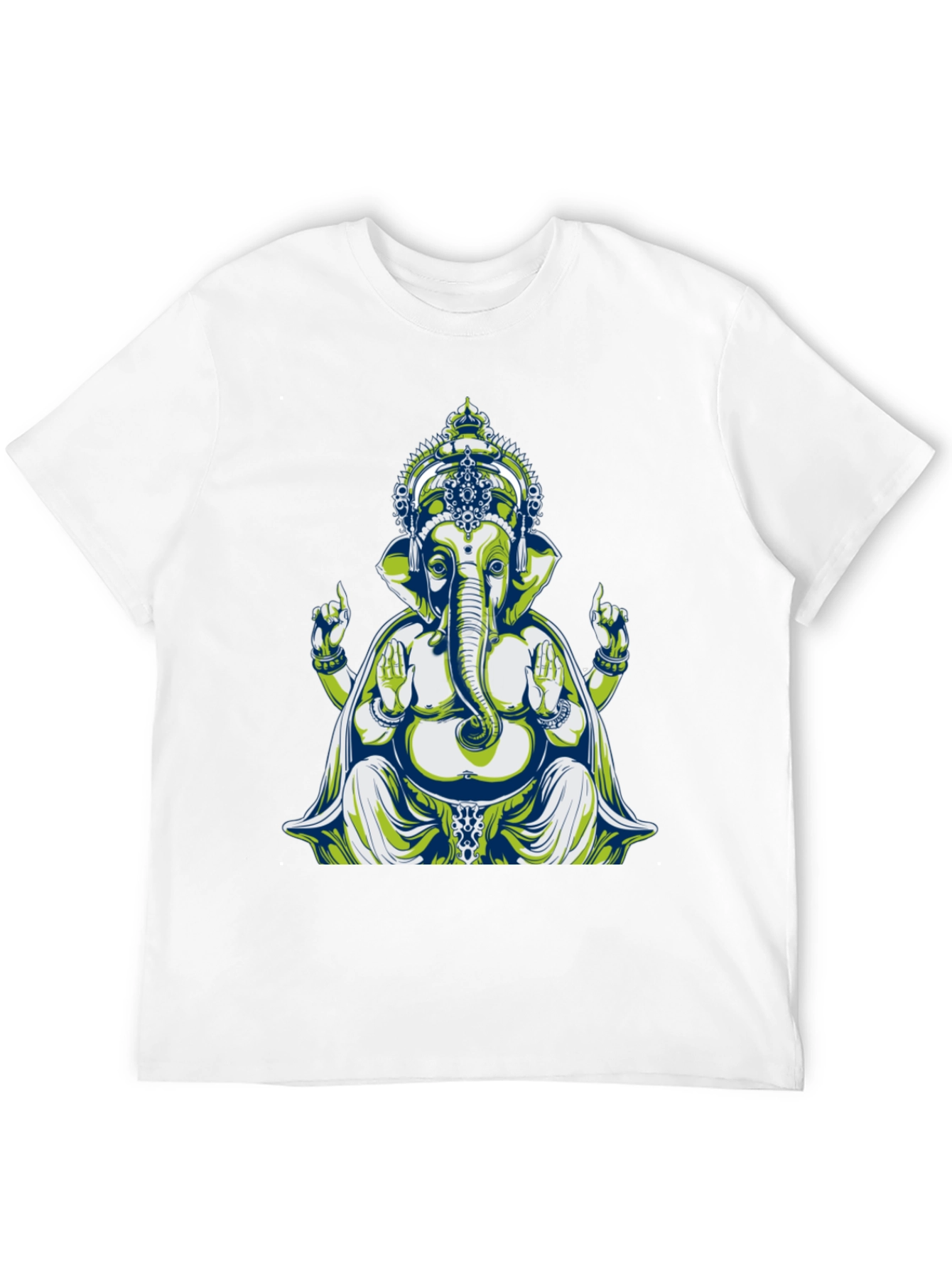 Ganesh Graphic Tee - Spiritual Design Cotton Blend