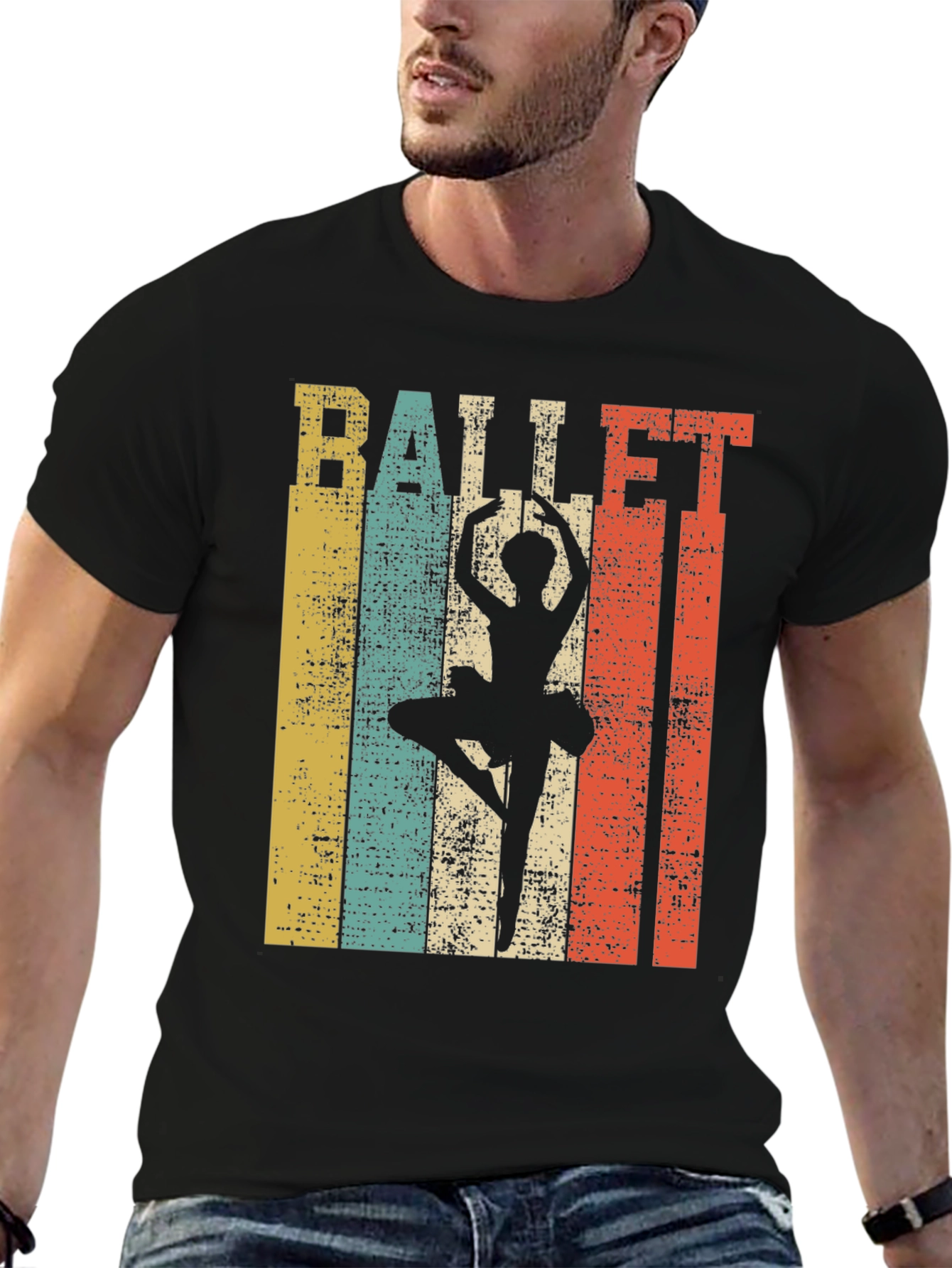 Ballet Dancer Retro Style Graphic Tee
