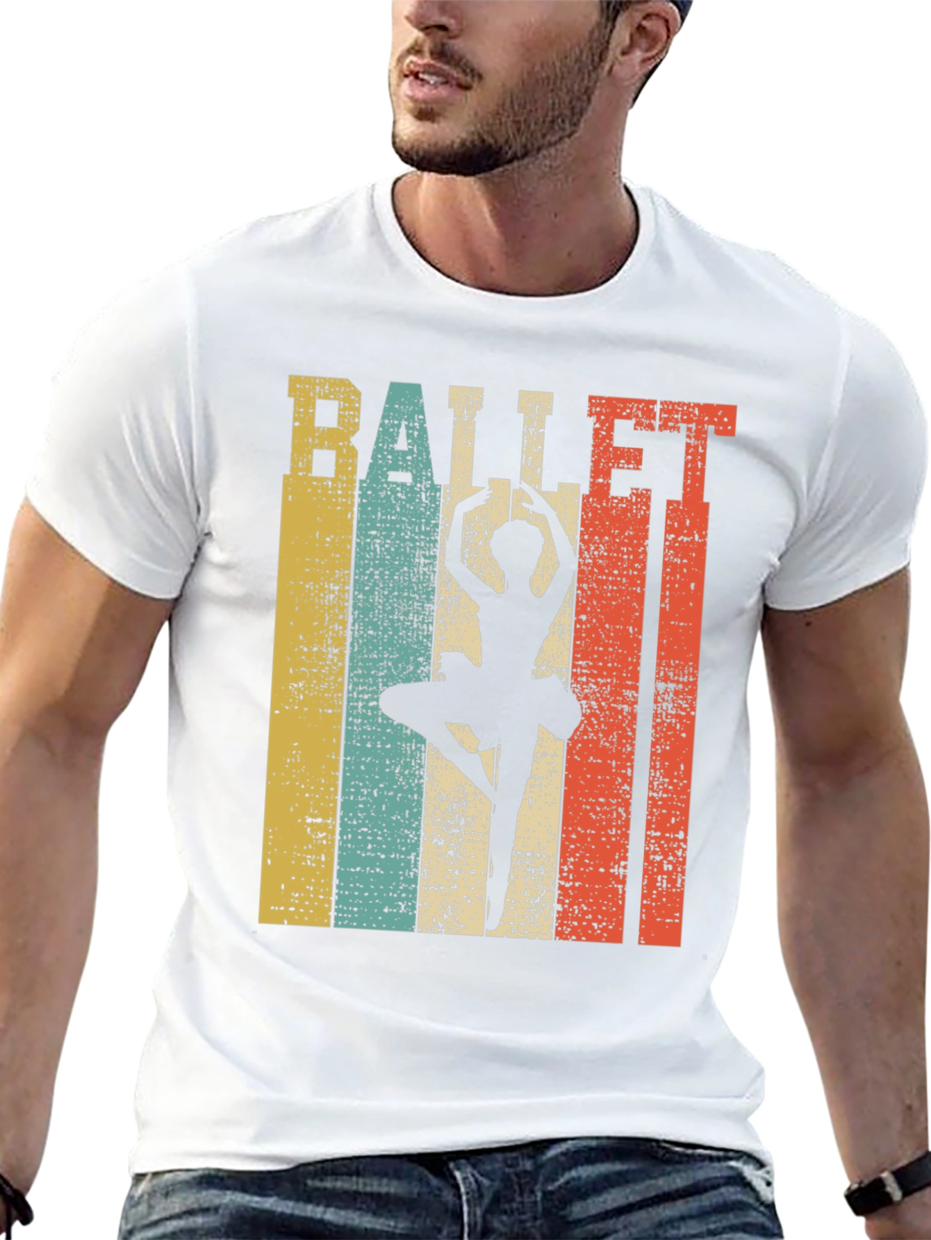 Ballet Dancer Retro Style Graphic Tee