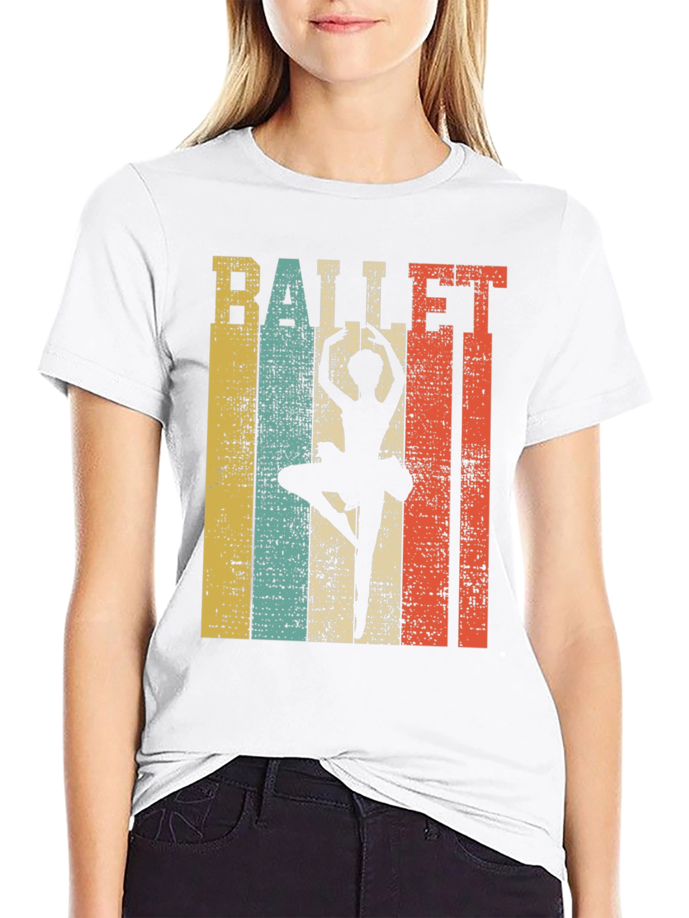 Ballet Dancer Retro Style Graphic Tee