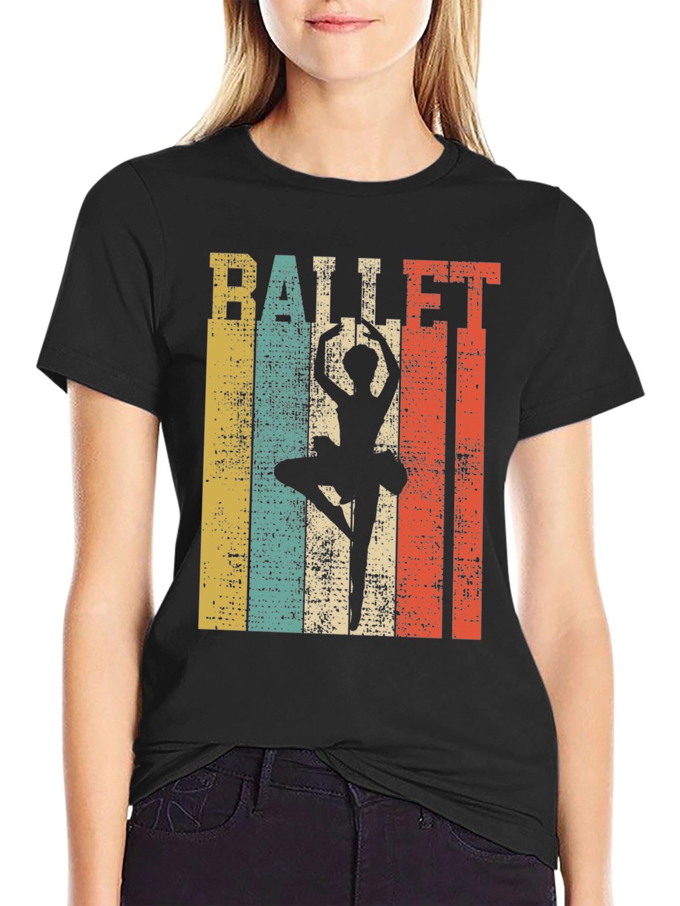 Ballet Dancer Retro Style Graphic Tee