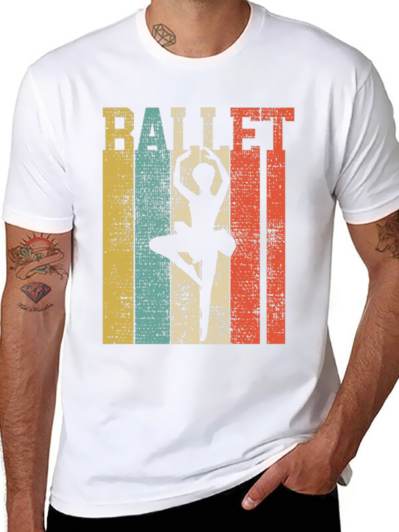 Ballet Dancer Retro Style Graphic Tee