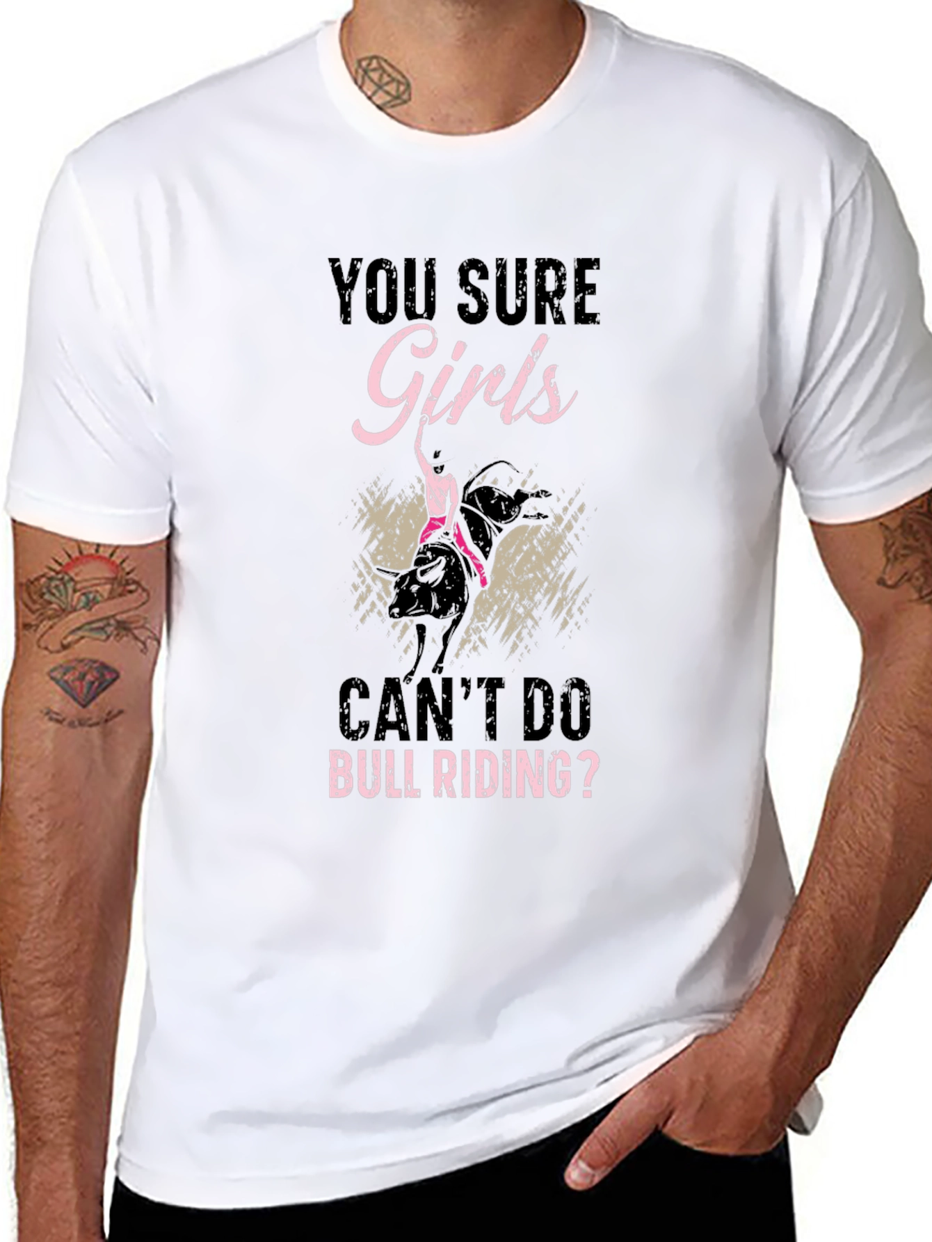 Girls Can Bull Riding Graphic T-Shirt