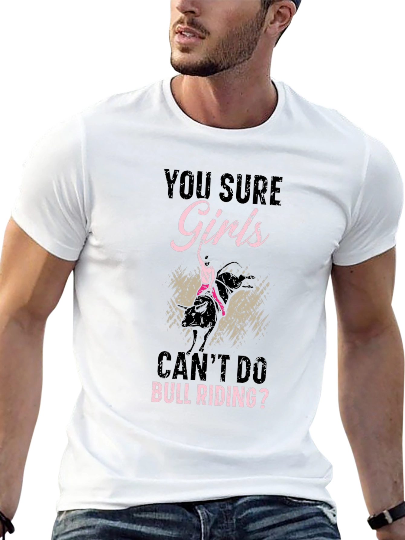 Girls Can Bull Riding Graphic T-Shirt