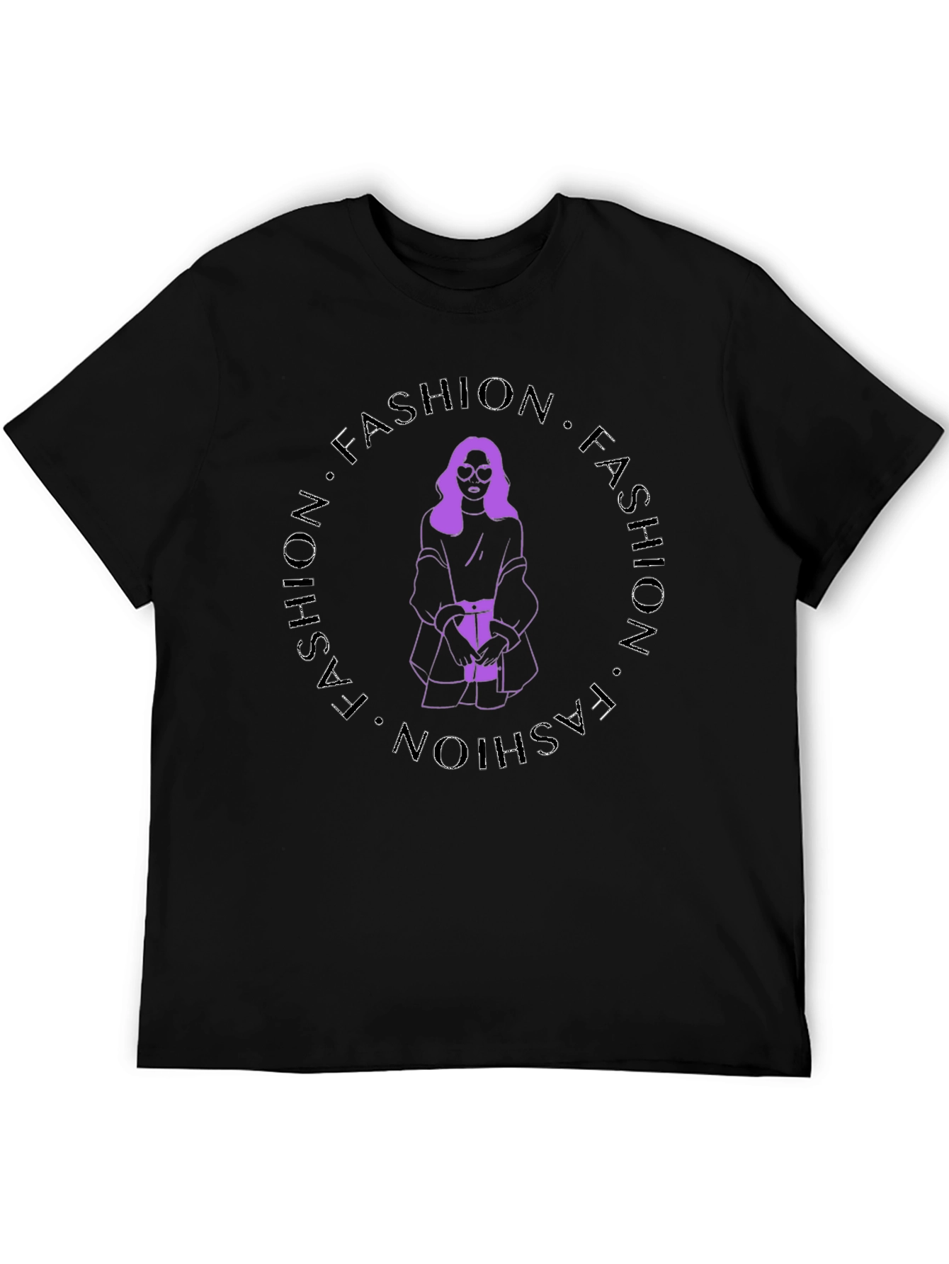 Fashion T-Shirt - Stylish Round Print