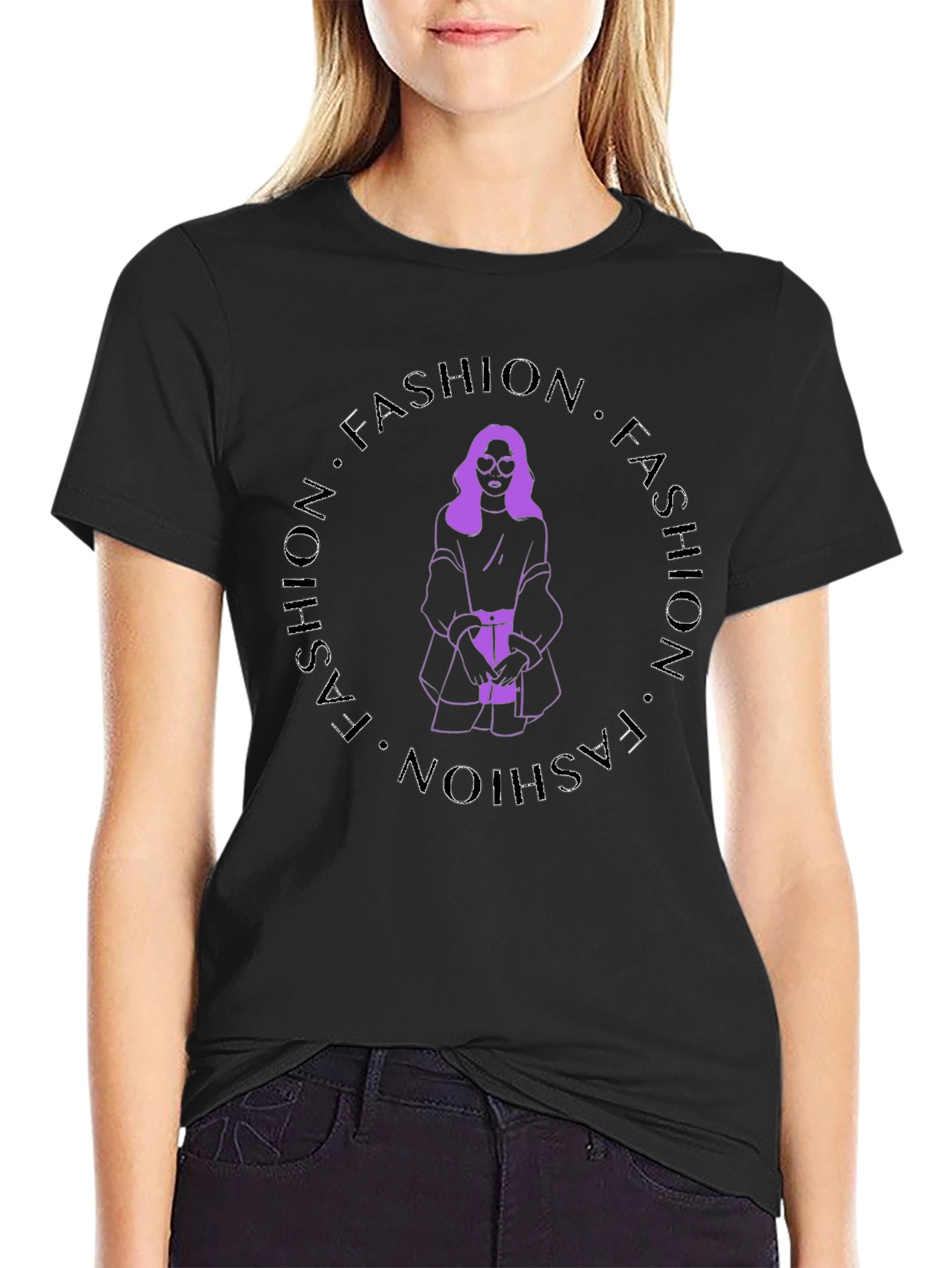 Fashion T-Shirt - Stylish Round Print