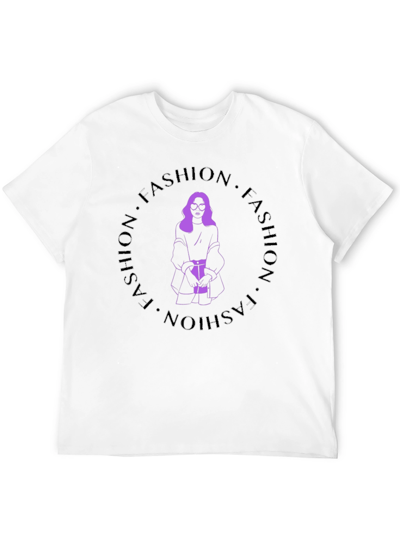 Fashion T-Shirt - Stylish Round Print