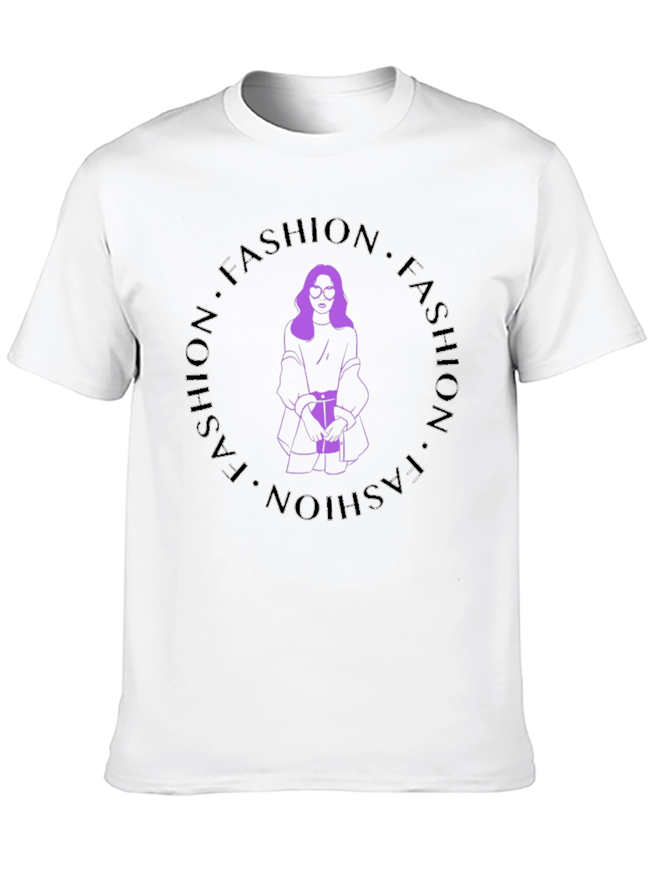 Fashion T-Shirt - Stylish Round Print