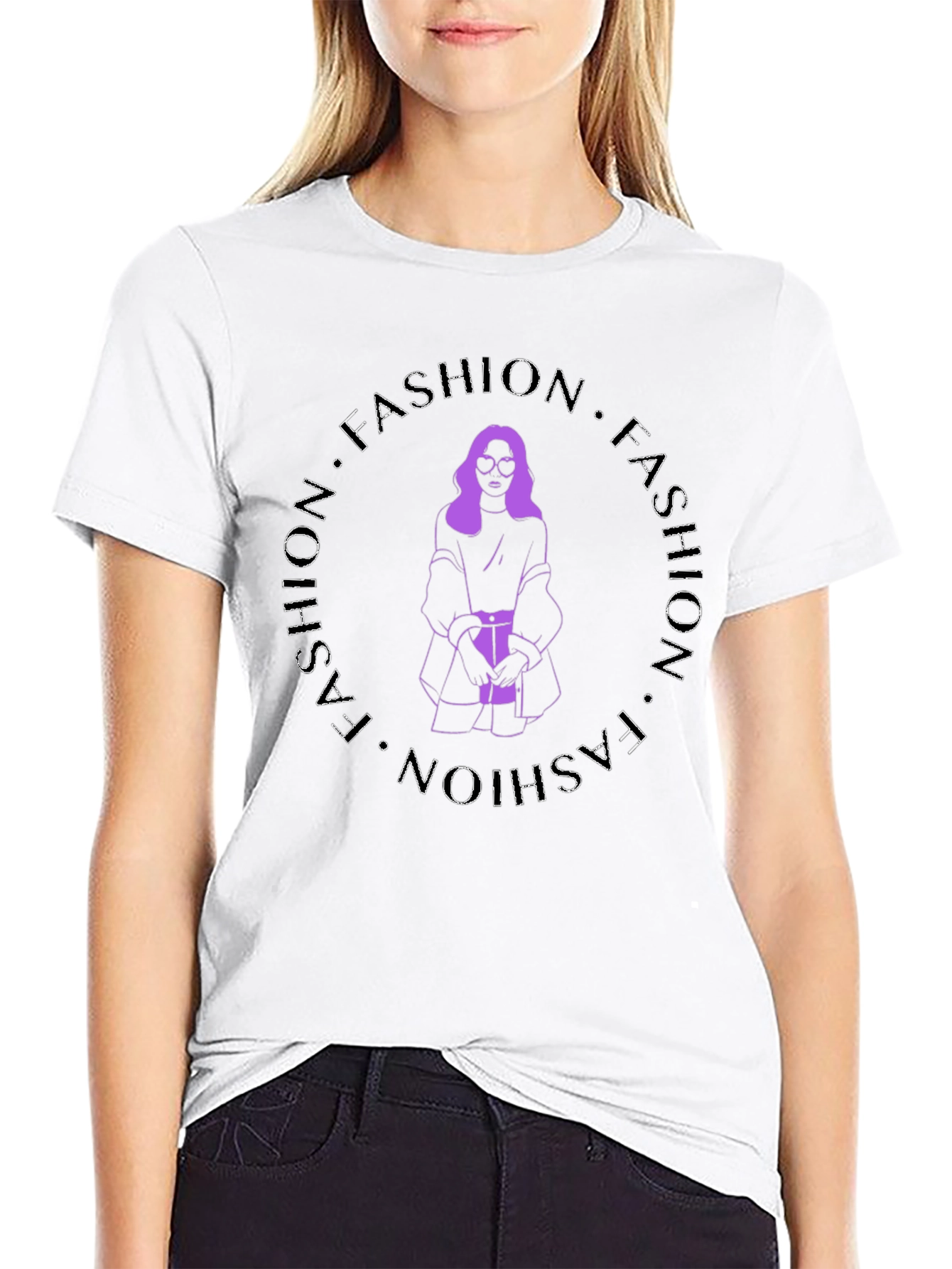 Fashion T-Shirt - Stylish Round Print