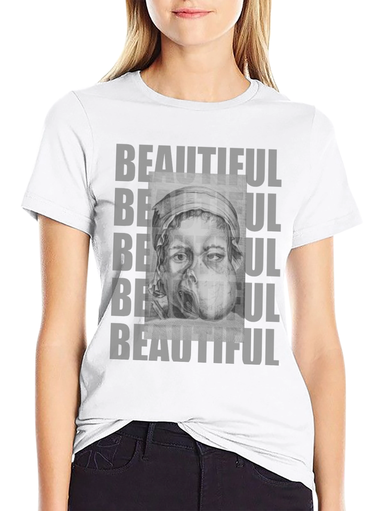Unique Graphic Tee: Beautiful Print