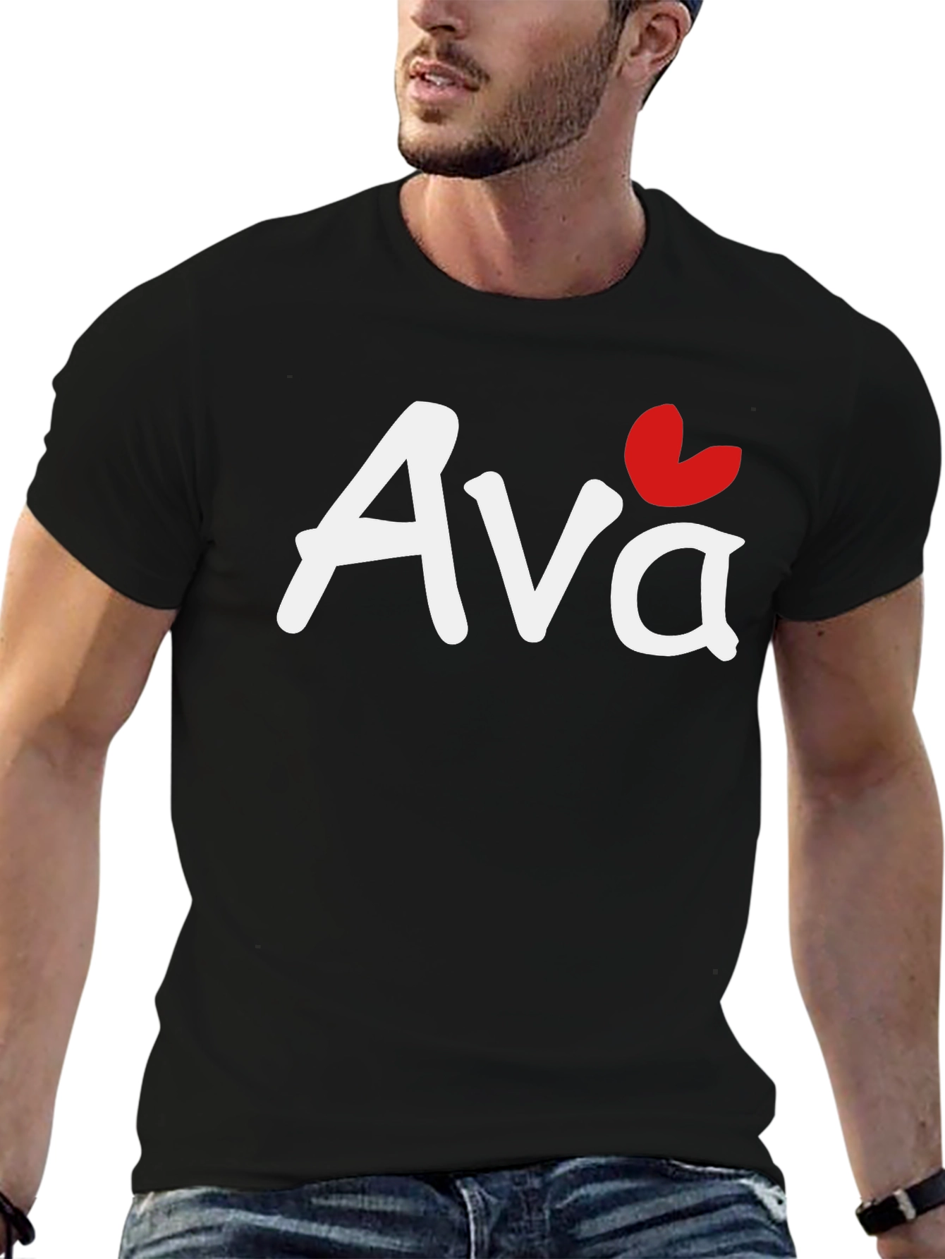 Personalized Ava Heart T-Shirt