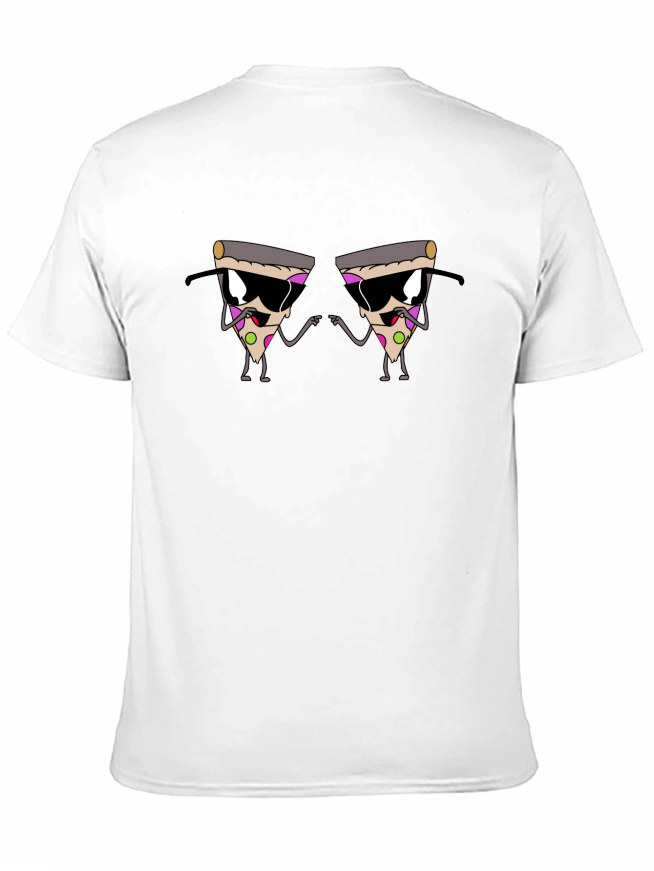 Cool Pizza Slice Graphic Tee - Black Cotton T-Shirt