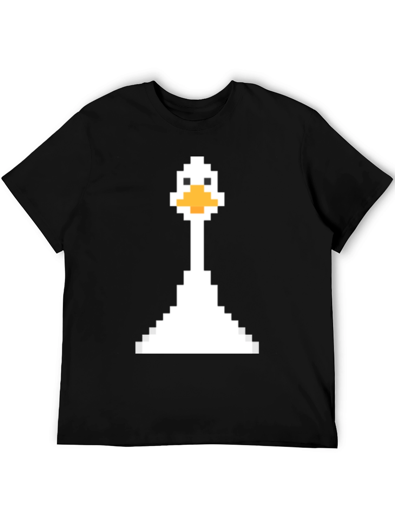 Pixel Goose Black T-Shirt - Retro Gaming Style