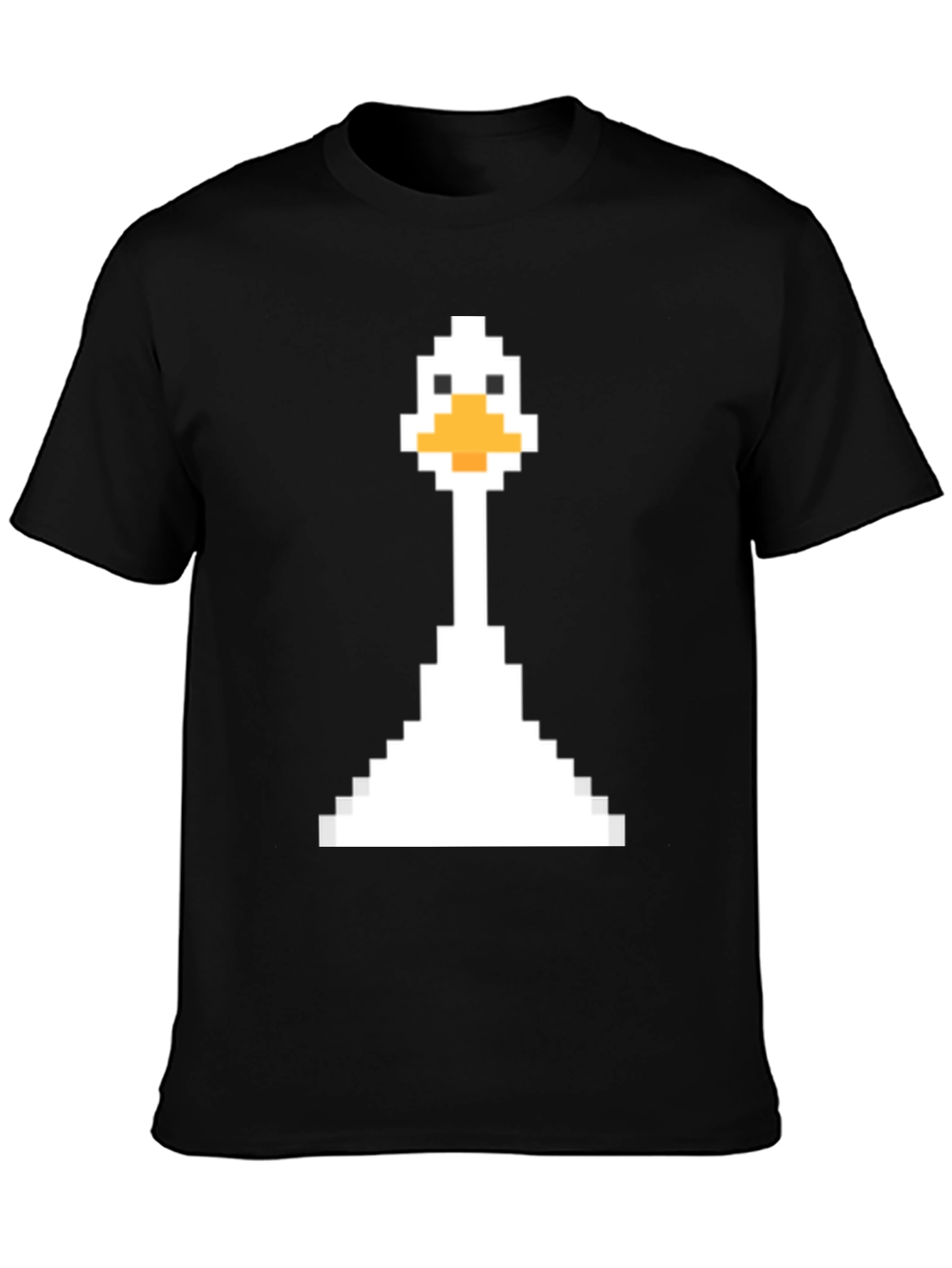Pixel Goose Black T-Shirt - Retro Gaming Style