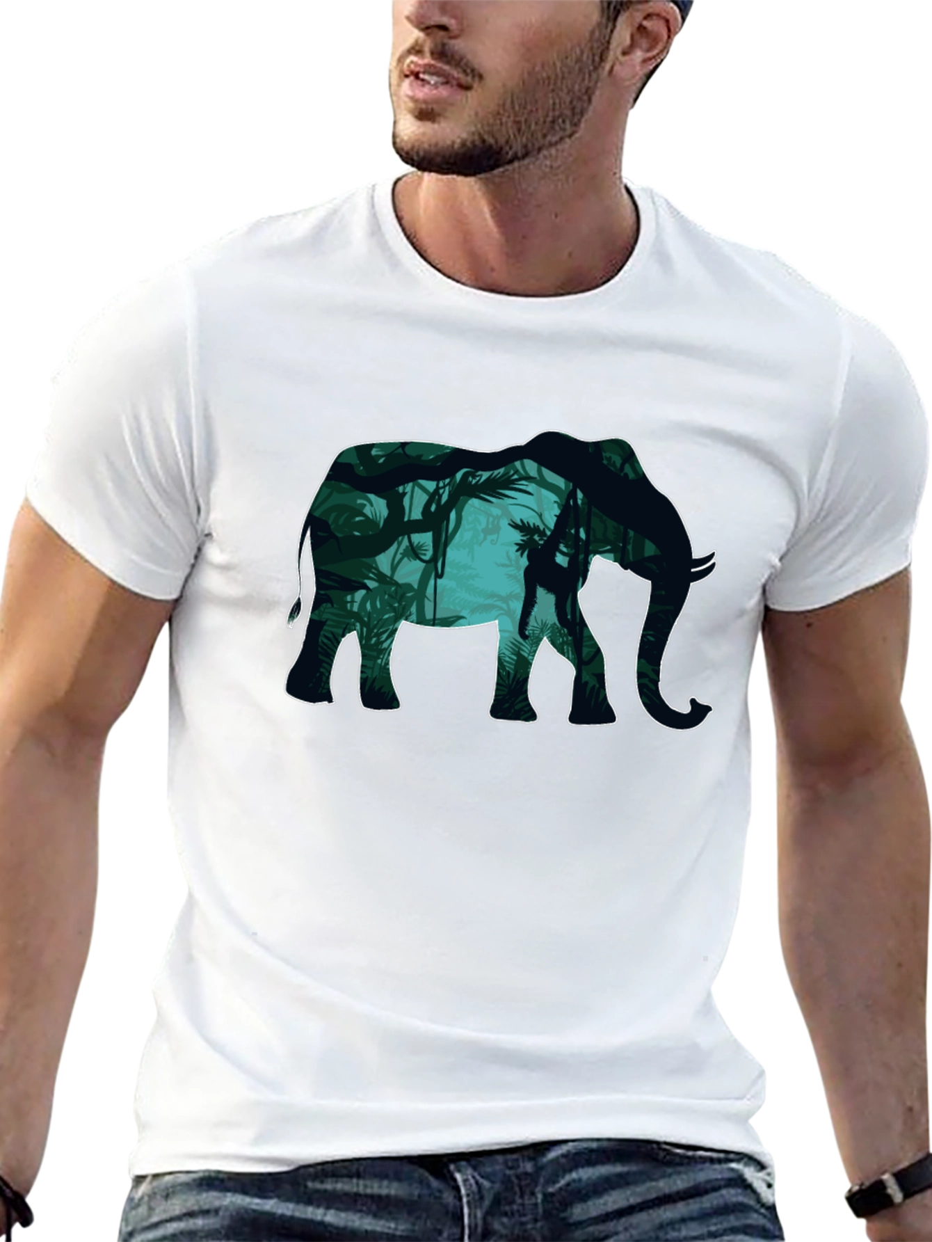 Elephant Jungle Graphic T-Shirt